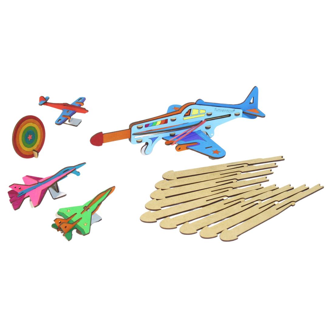 Shooter Plane - DIY Mechanical Model -Funvention - India - www.superherotoystore.com