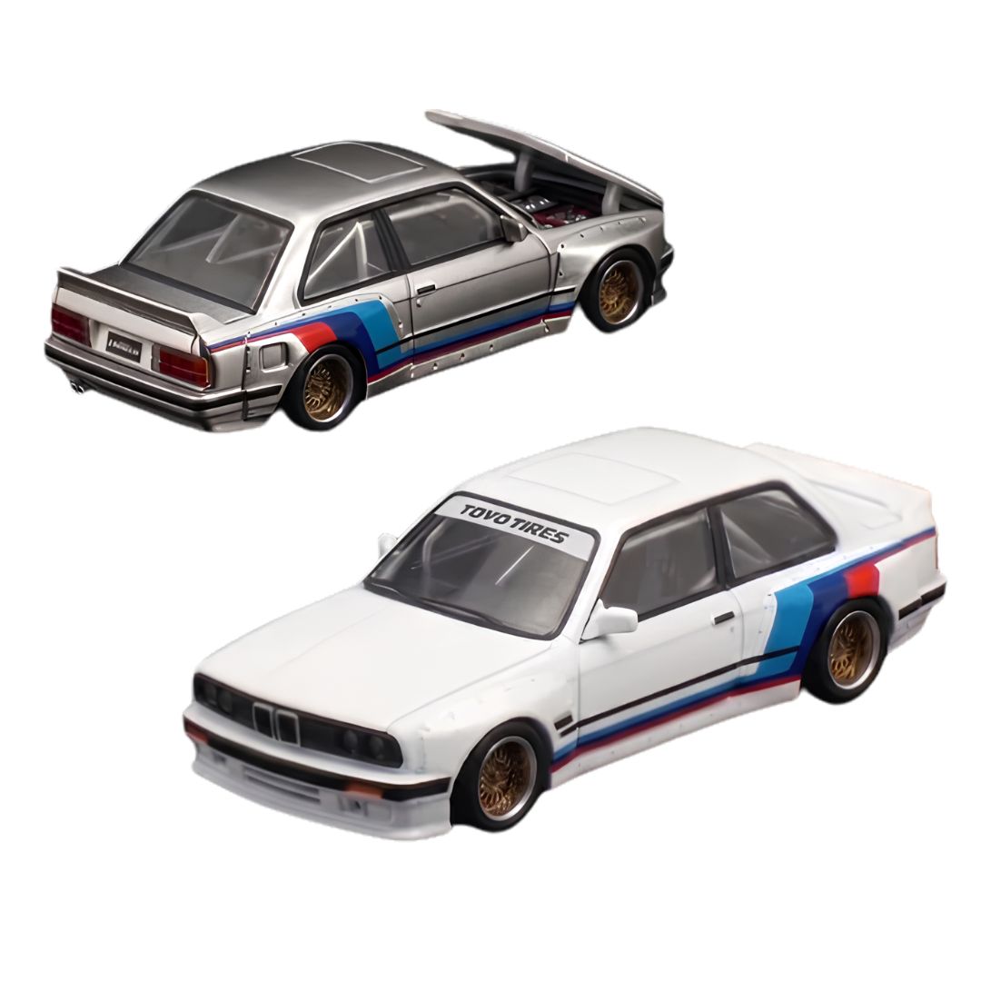 E30 Pandem White 1:64 Scale Die-Cast Car By Pop Race