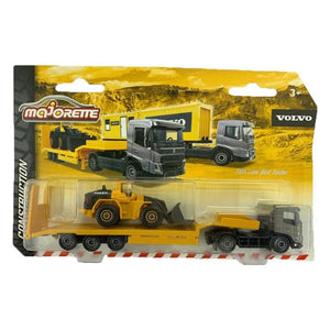 Construction Series Volvo FMX Low Bed Trailer Die-Cast Truck by Majorette -Majorette - India - www.superherotoystore.com