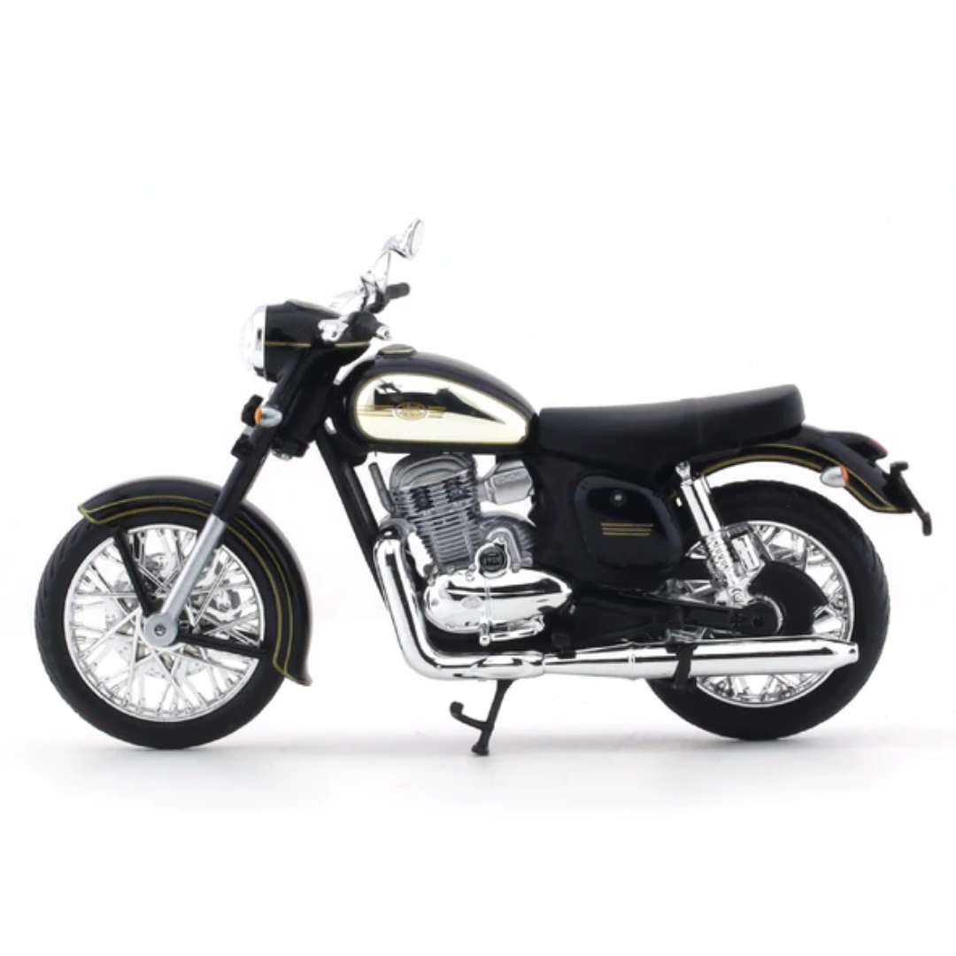 Black JAWA CLASSIC CHROME VERSION Die-cast Bike By Maisto -Maisto - India - www.superherotoystore.com