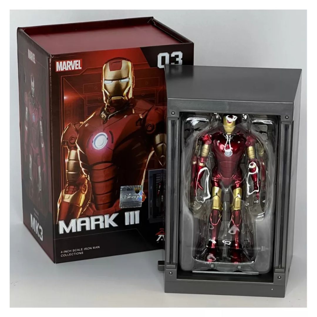 Iron Man+Hall Of Amor Set Mk3 4-Inch Action Figure By Zd Toys -ZD Toys - India - www.superherotoystore.com