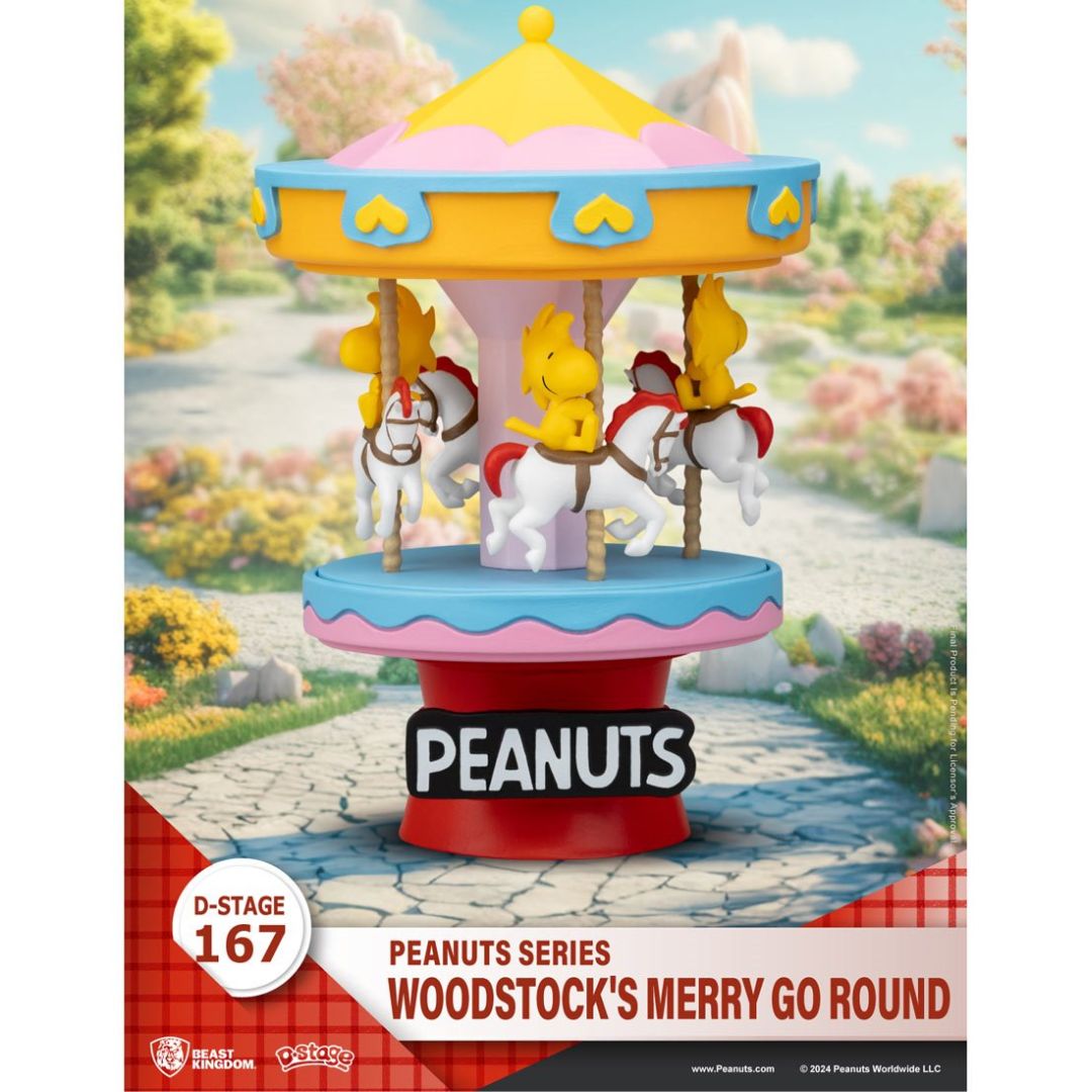 Peanuts Woodstock's Merry Go Round D-Stage Statue By Beast Kingdom -Beast Kingdom - India - www.superherotoystore.com
