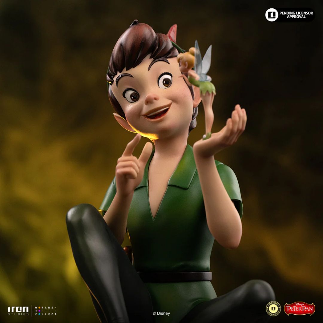 Disney Classics Peter Pan & Tinkerbell Statue By Iron Studios