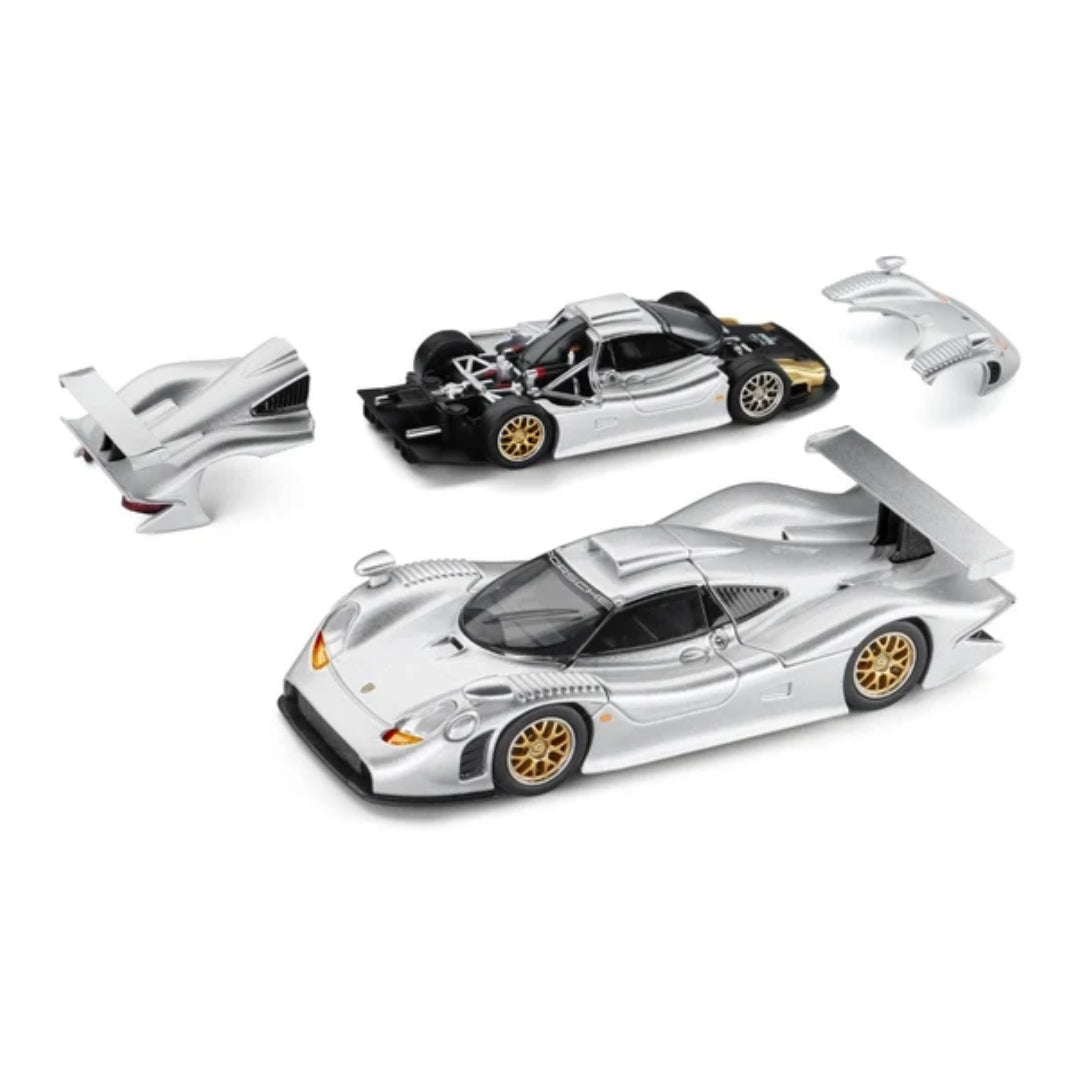 Porsche 911 Gt1 1998 (Silver) 1:64 Scale Die-Cast Car By Trends Hobby