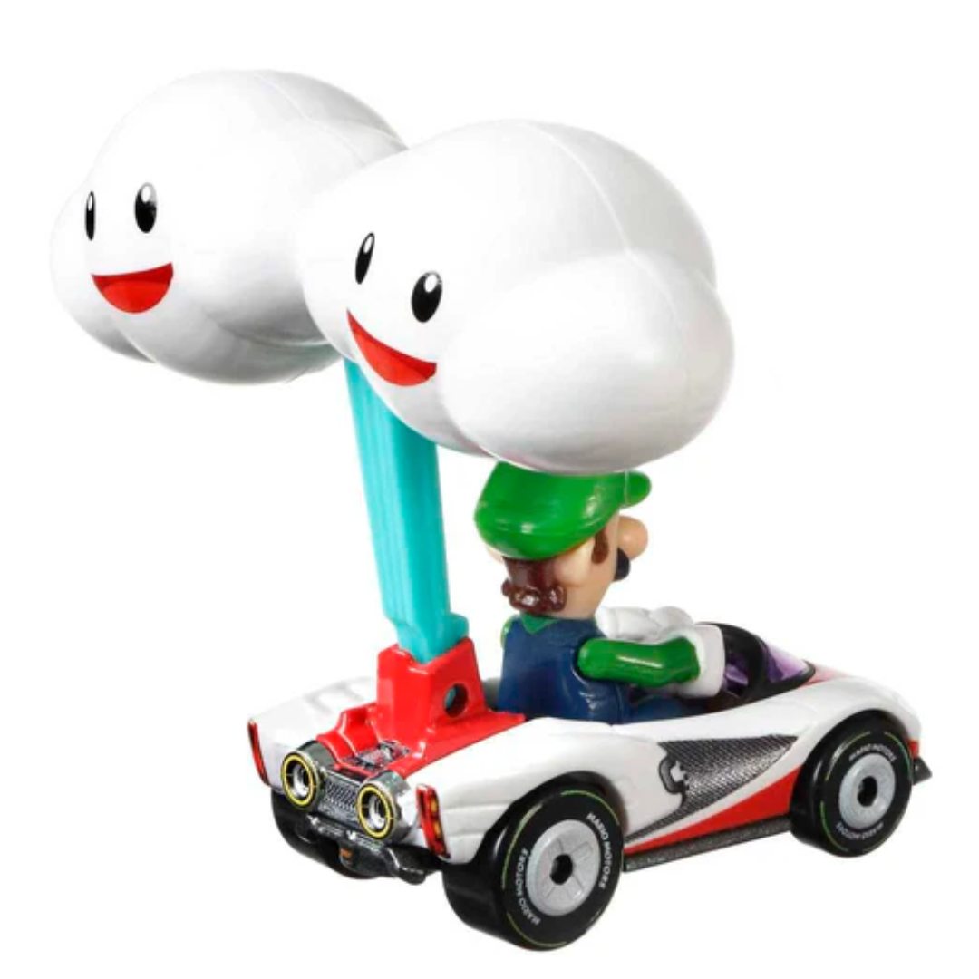 Mario Kart Luigi P-Wing + Cloud Glider Die-Cast Car By Hot Wheels -Hot Wheels - India - www.superherotoystore.com
