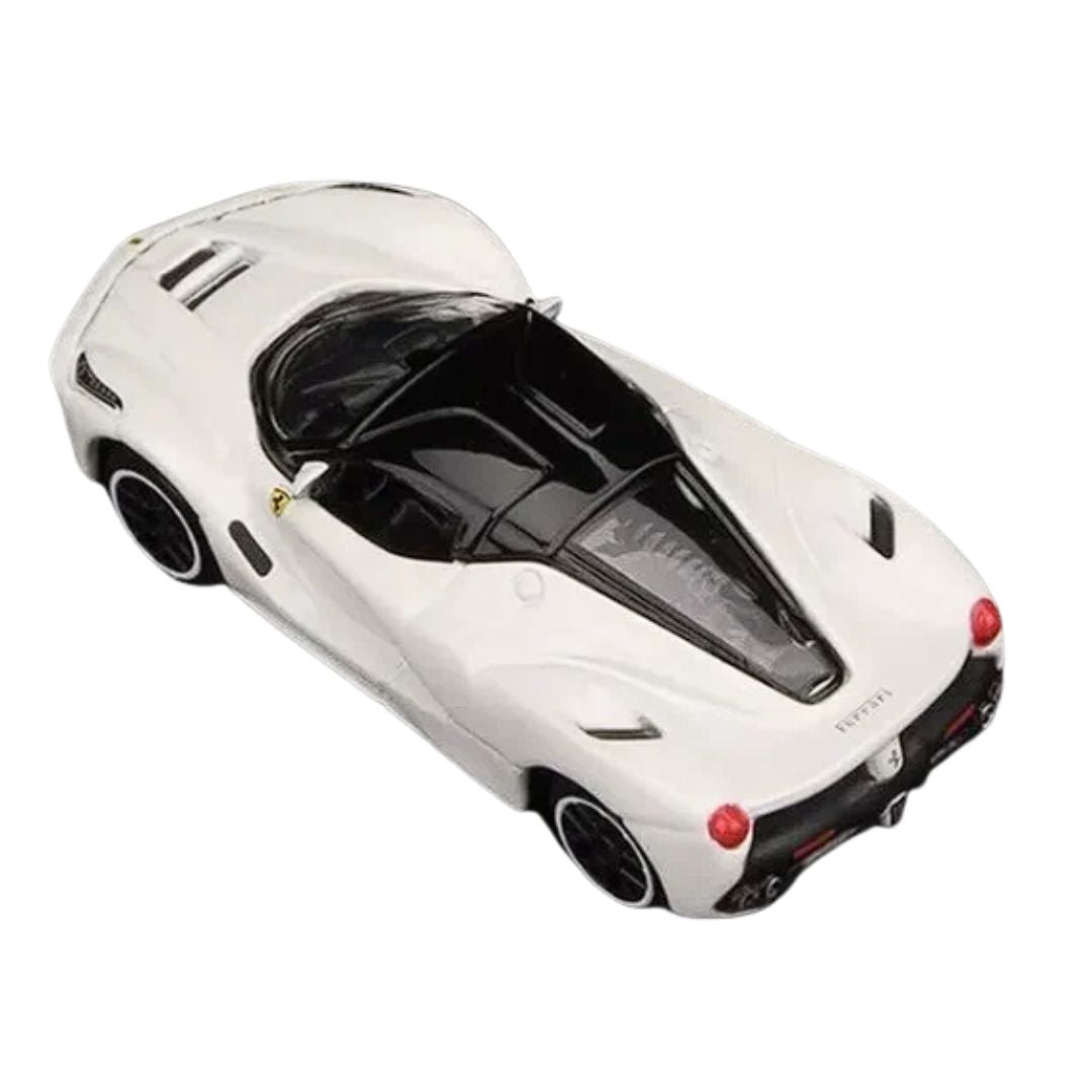 White Race & Play Ferrari La Ferrari 1:64 Scale Die-Cast Car By Bburago