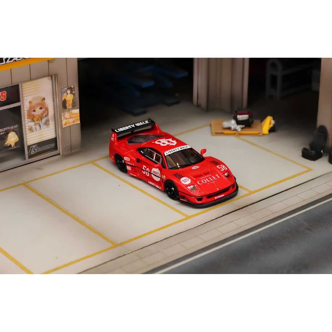 Liberty Walk F40 Raw #58 1:64 Scale Die-Cast Car By Ghost Player X Street Weapon