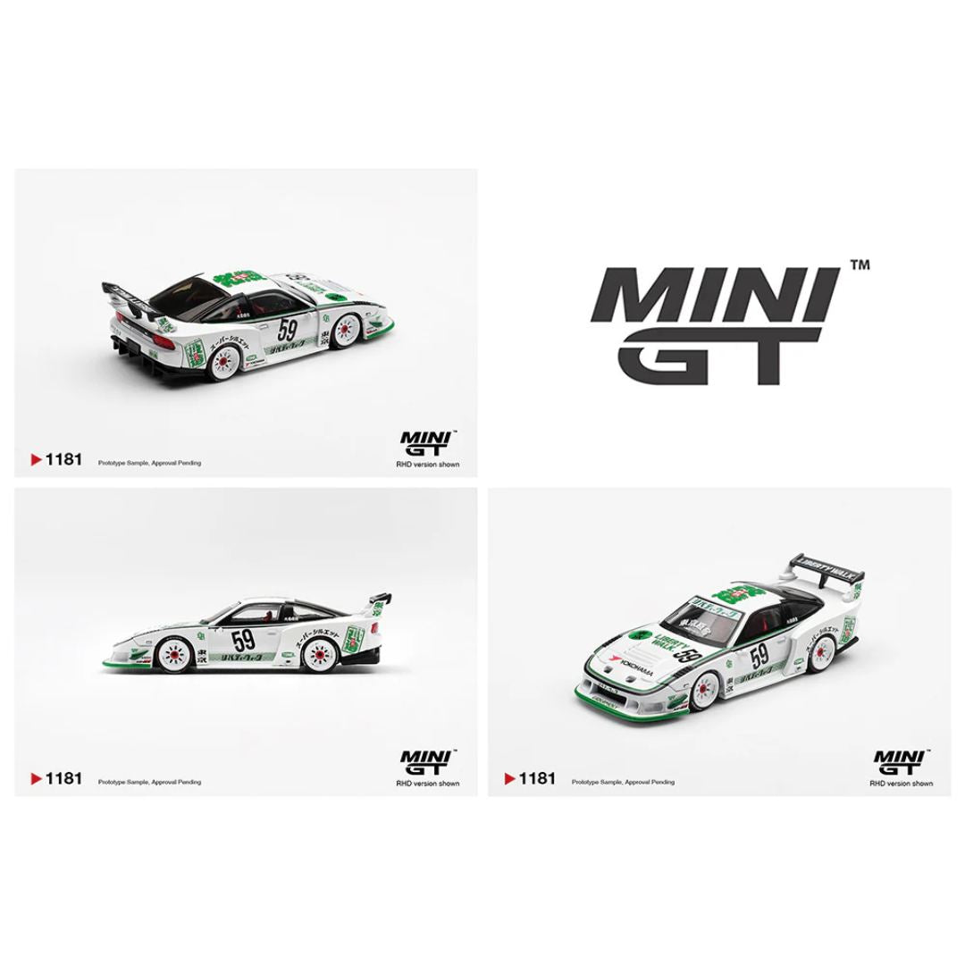 Nissan Lb-Super Silhouette 180Sx White By Mini Gt