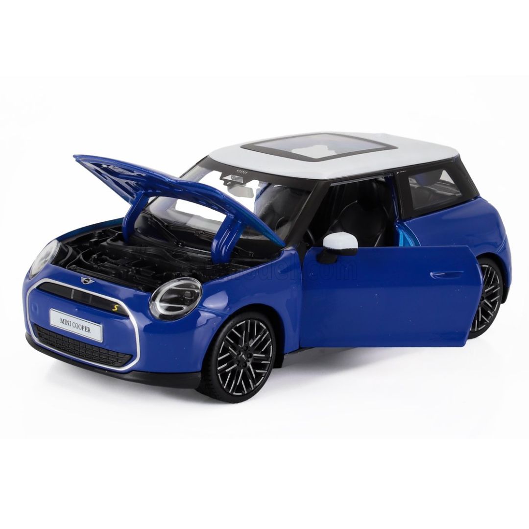 Blue MINI COOPER SE (J01) (Hard Case) 1:24 Scale Die-Cast Car By Maisto
