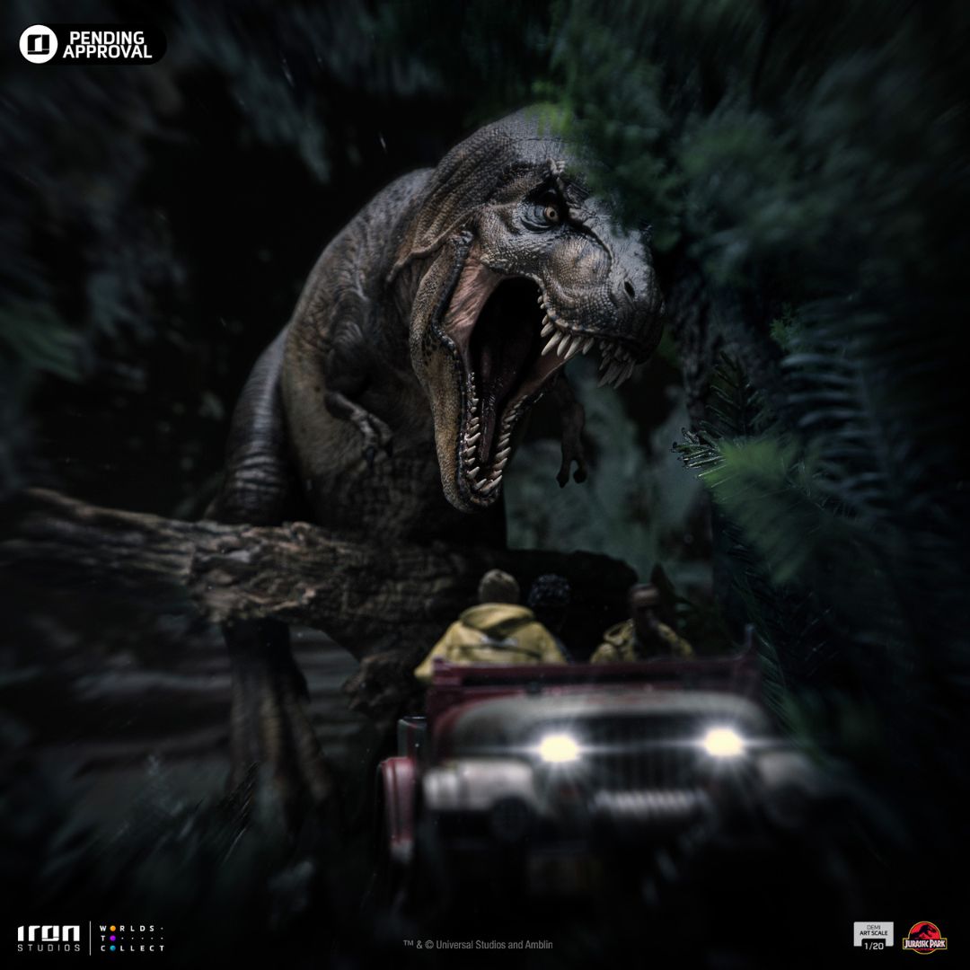 T-Rex Chase Demi Art Statue By Iron Studios -Iron Studios - India - www.superherotoystore.com