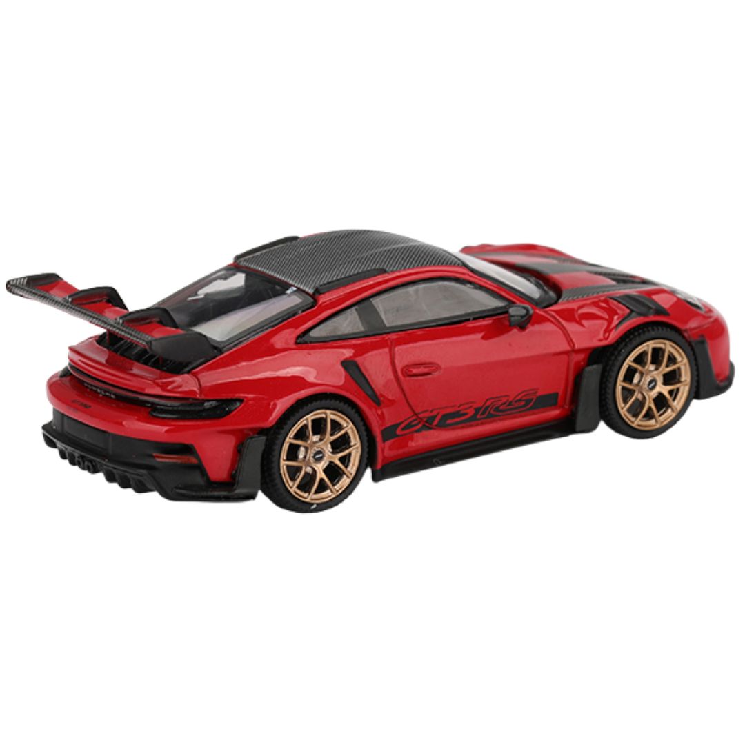 Porsche 911 992 Gt3 Rs Weissach Package Guards Red 1:64 Diecast Car By Mini Gt