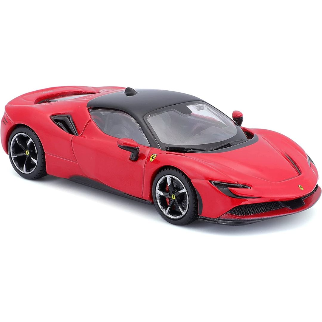 Red Ferrari SF90 Stradale 1:43 Scale Die-Cast car by Bburago -Bburago - India - www.superherotoystore.com