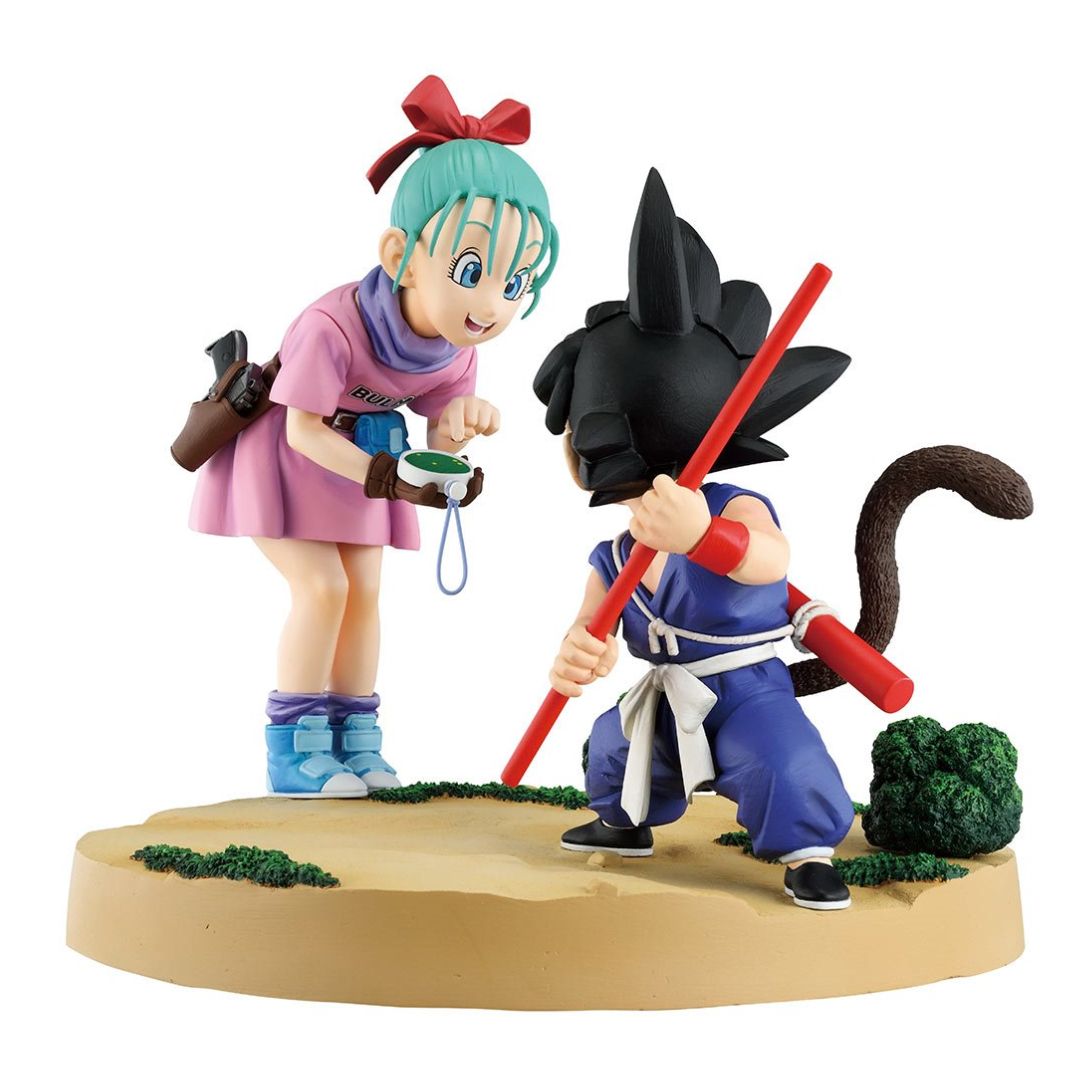 Dragon Ball Son Goku And Bulma Fantastic Adventure 3 Ichibansho Statue By Bandai