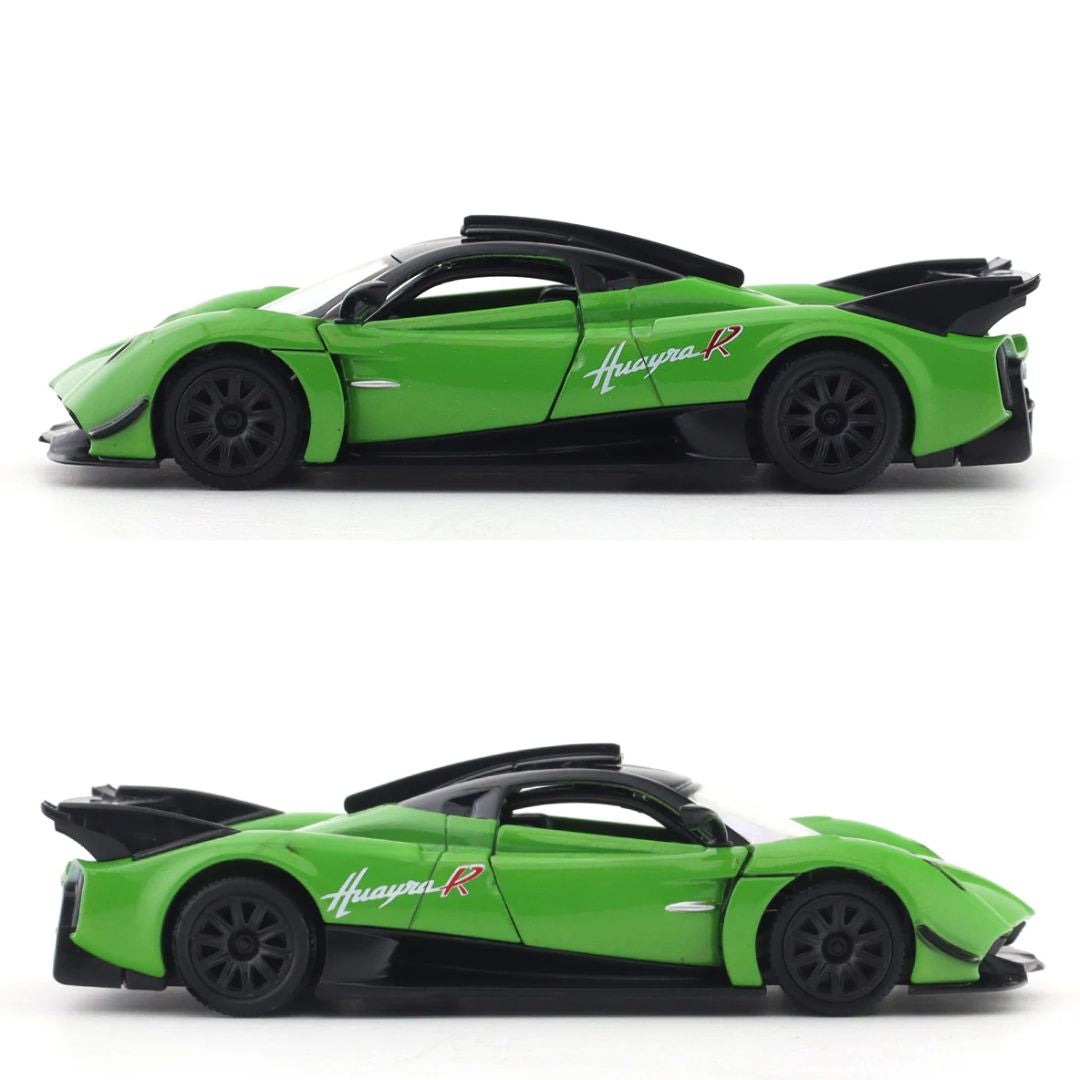 Green Pagani Huayra R 1:43 Scale Die-Cast Car By RMZ