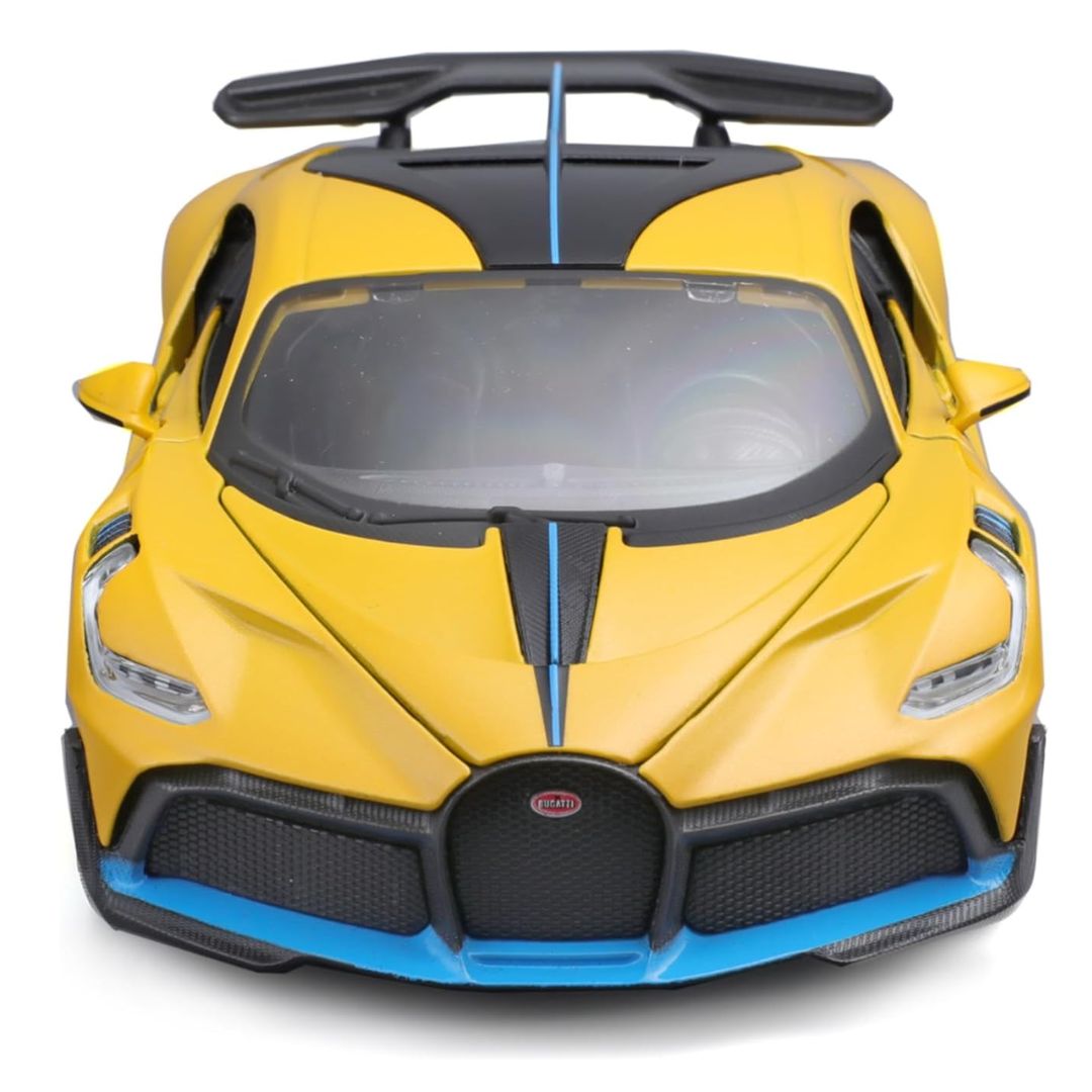 Yellow Bugatti Divo IN HARD CASE 1:24 Scale Die-Cast Car by Maisto
