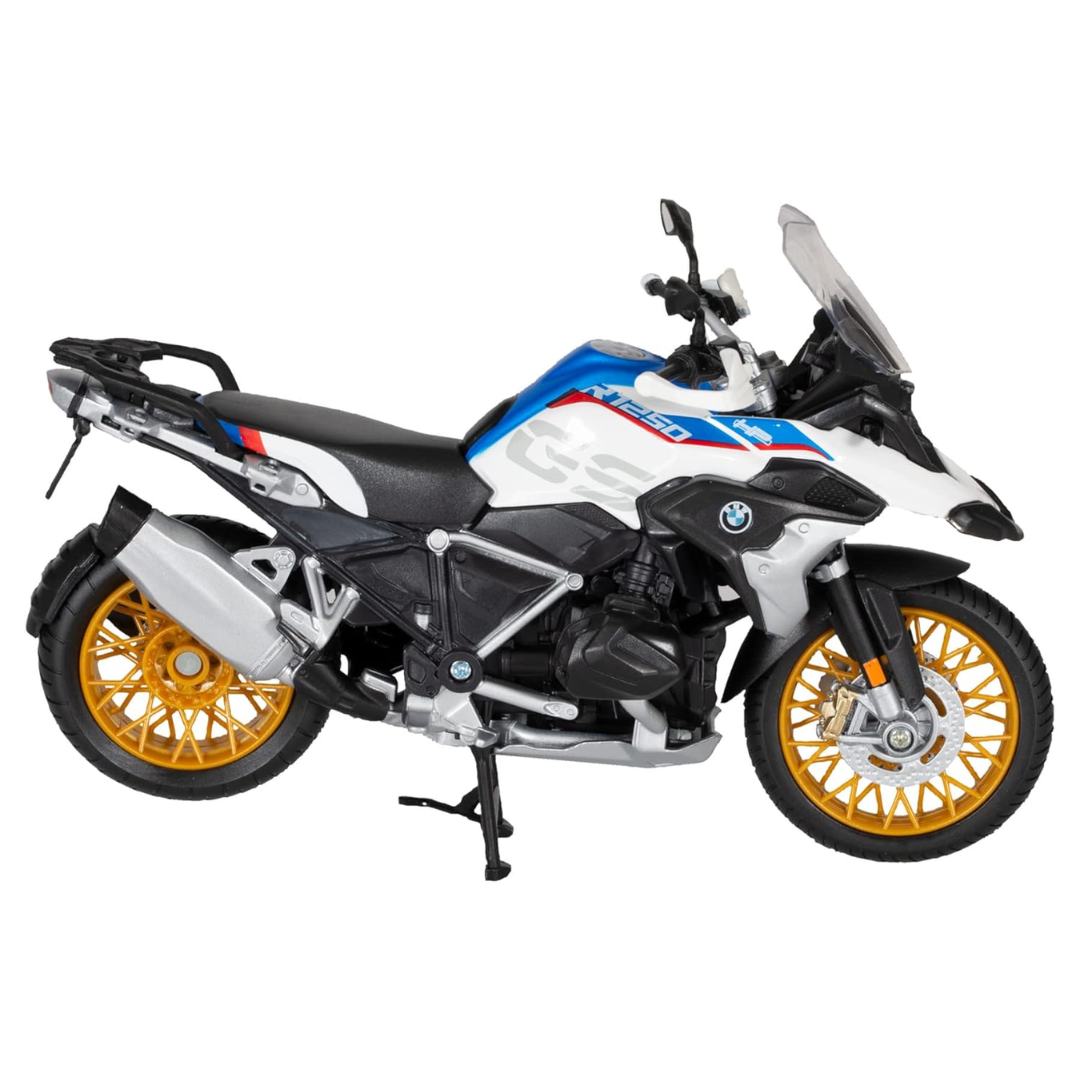 White Blue BMW R1250 GS 1:12 Scale Bike by Maisto -Maisto - India - www.superherotoystore.com