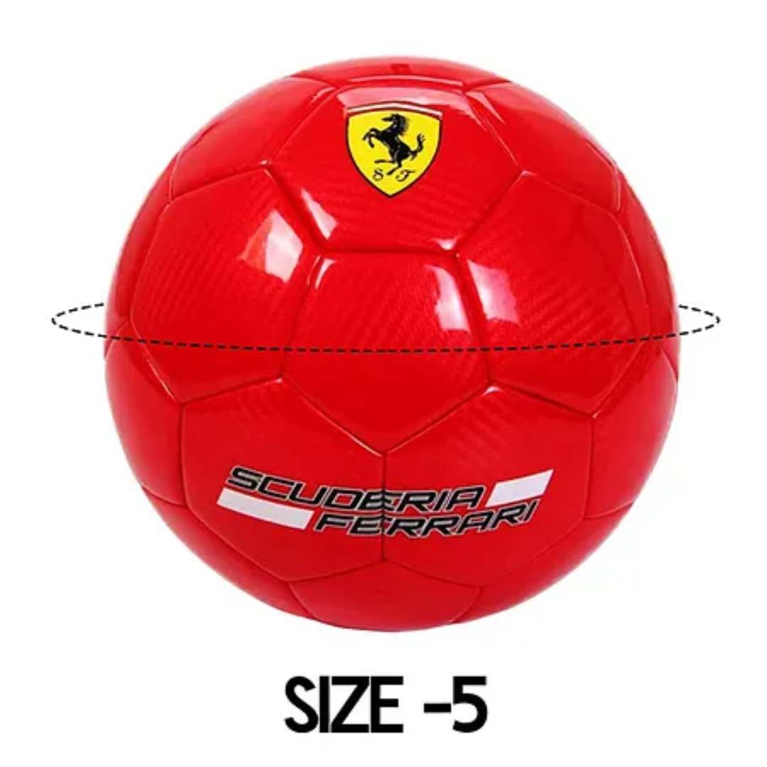 FERRARI LAMINATED SOCCER BALL Size 5 by Mesuca -Mesuca - India - www.superherotoystore.com