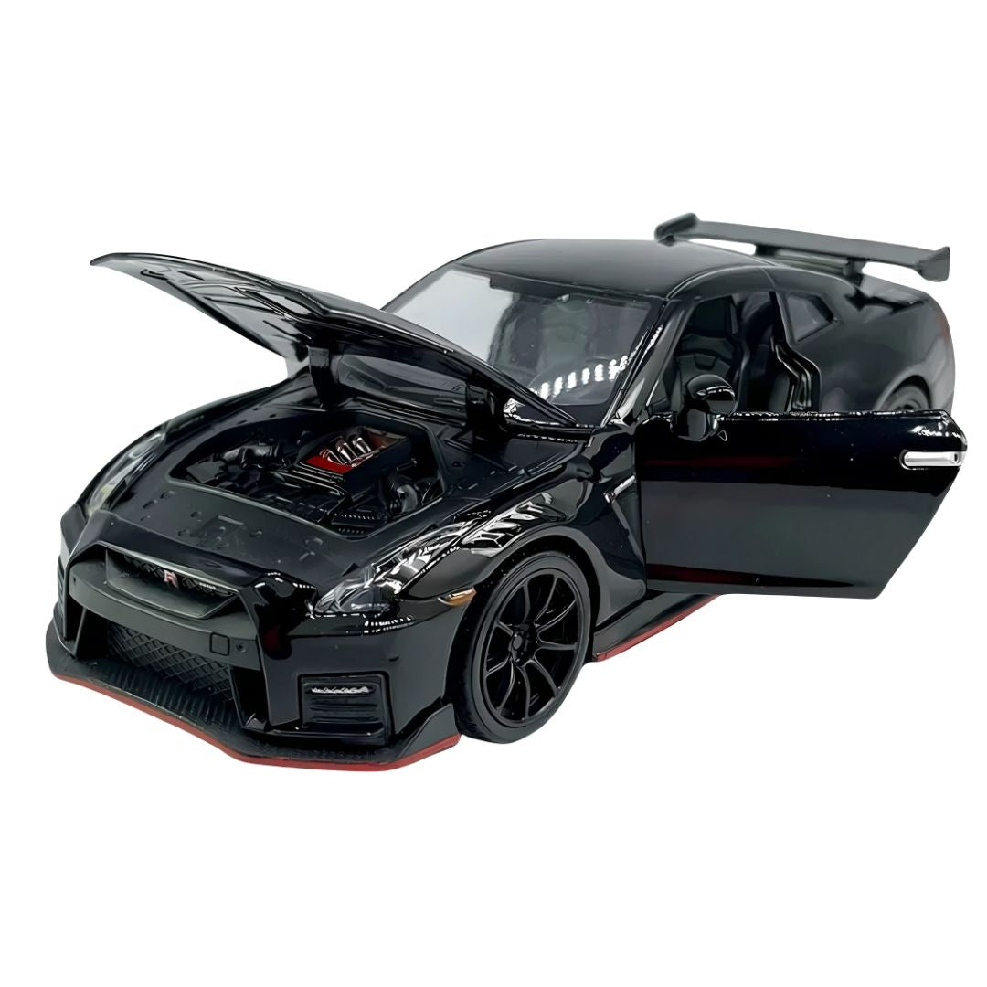 Black Nissan Gt-R Nismo(R35) 1:32 Scale Die-Cast Car By Rmz City -Rmz City - India - www.superherotoystore.com