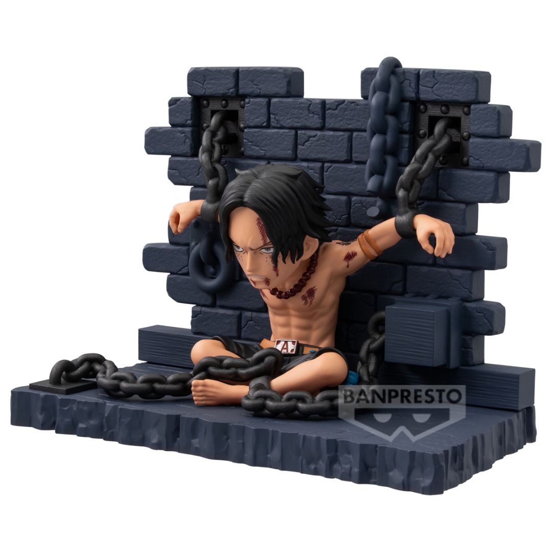 One Piece World Collectable Figure Log Stories - Portgas D.Ace- Impeldown Statue By Banpresto
