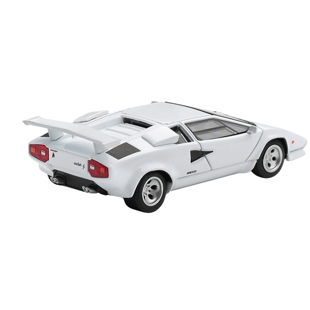 Lamborghini Countach Lp500S White 1:64 Scale Die-Cast Car By Mini Gt