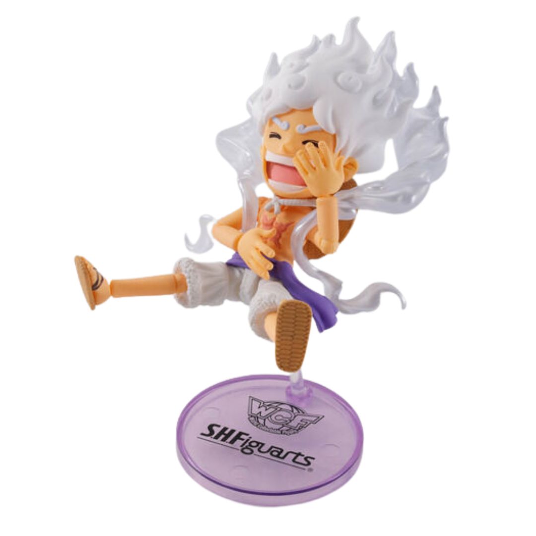 One Piece World Collectable Figure × S.H.Figuarts Monkey D. Luffy Gear 5 By Tamashii Nations -Tamashii Nations - India - www.superherotoystore.com