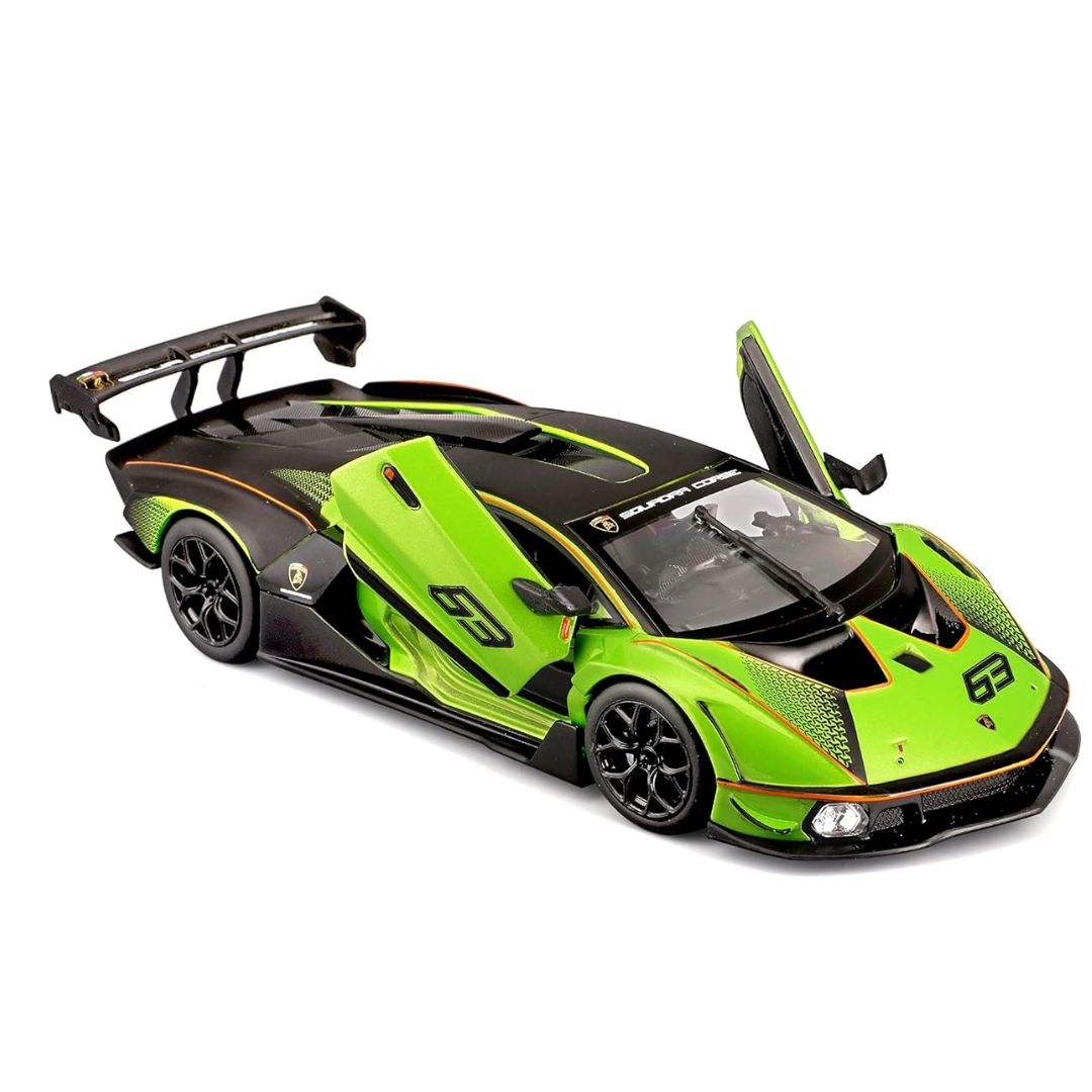 Green Lamborghini Essenza SCV12 1:24 Scale Die-Cast Car by Bburago -Bburago - India - www.superherotoystore.com