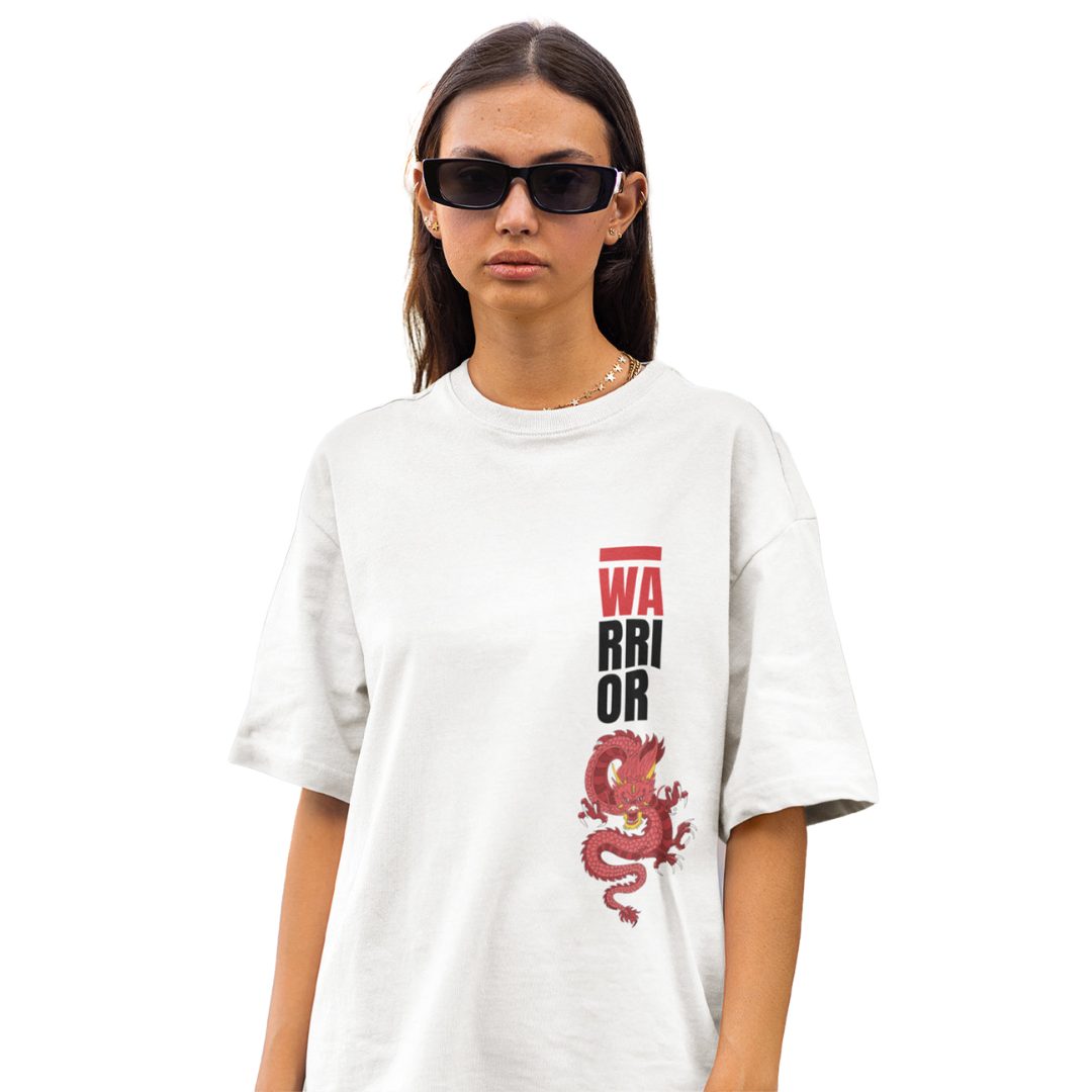 Warrior Women's Mandala Design Oversized T-Shirt -The Bay Store X The Doodleist - India - www.superherotoystore.com