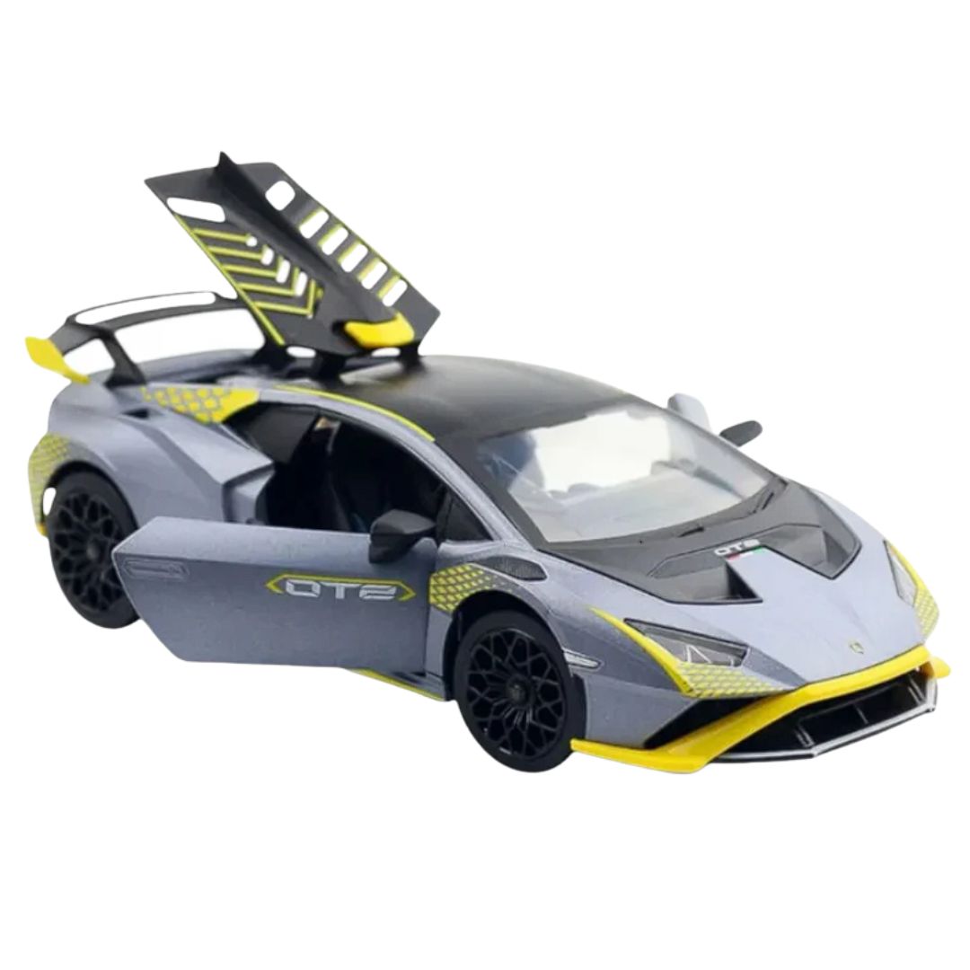 Grey Lamborghini Huracan STO 1:32 Scale Die-Cast car By MSZ
