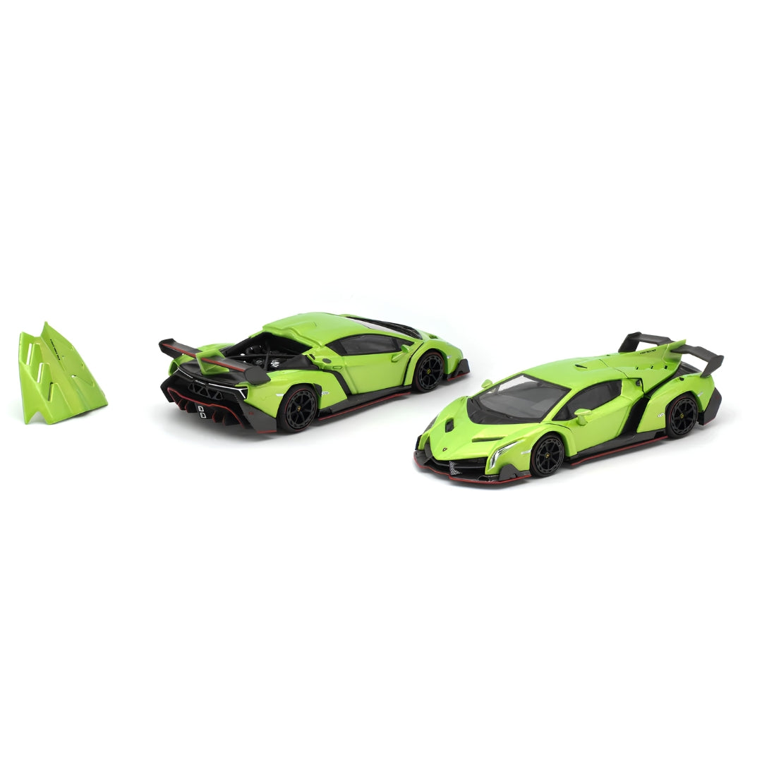 Lamborghini Veneno Verde Ithaca 1:64 Diecast Model Car By Trends Hobby ...