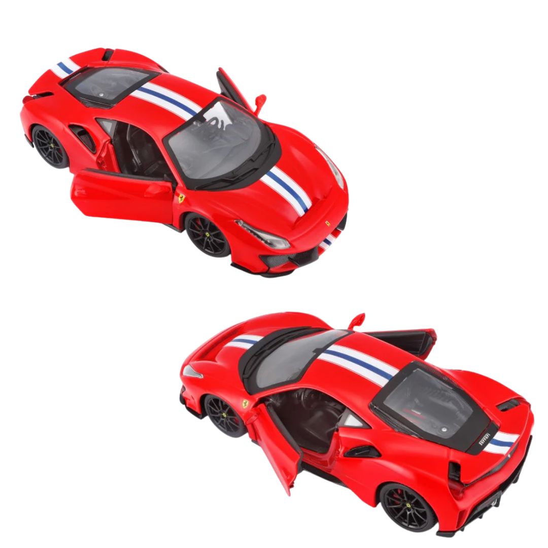 Rossa Ferrari 488 Pista 1:24 Scale Die-Cast Car By Bburago -Bburago - India - www.superherotoystore.com
