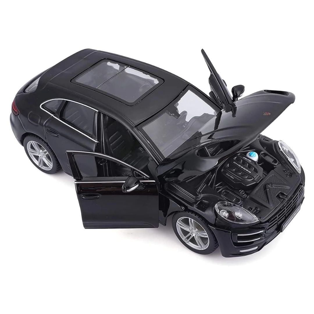 Black Porsche Macan Turbo 1/24 Scale Die-Cast Car by Bburago