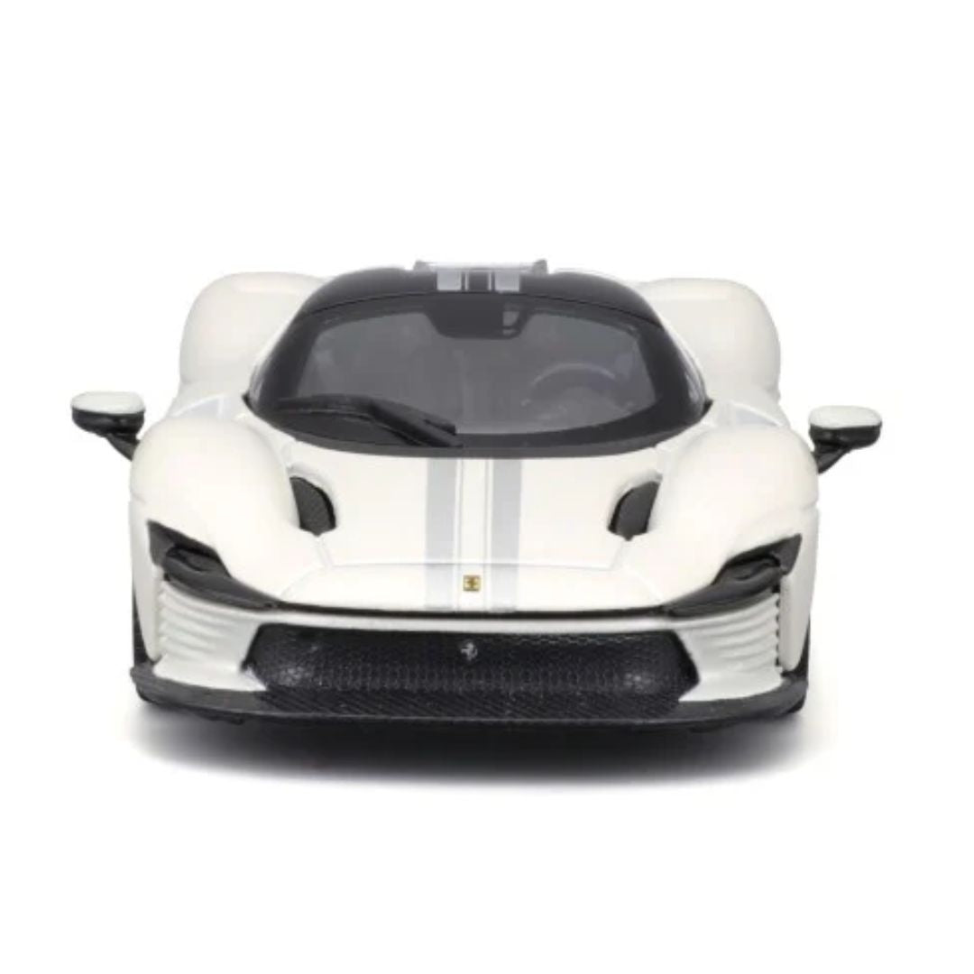 White Ferrari Daytona SP3 1:43 Scale Die-Cast car by Bburago -Bburago - India - www.superherotoystore.com