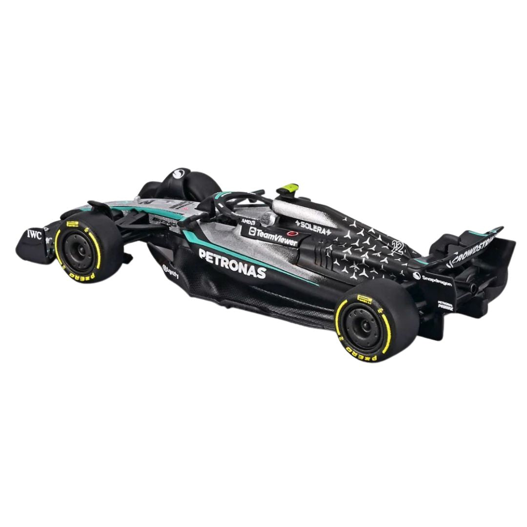 Mercedes-AMG Petronas F1 W16 Team  Australia GP (Hard Case) 1:64 Scale Die-Cast Car By Bburago