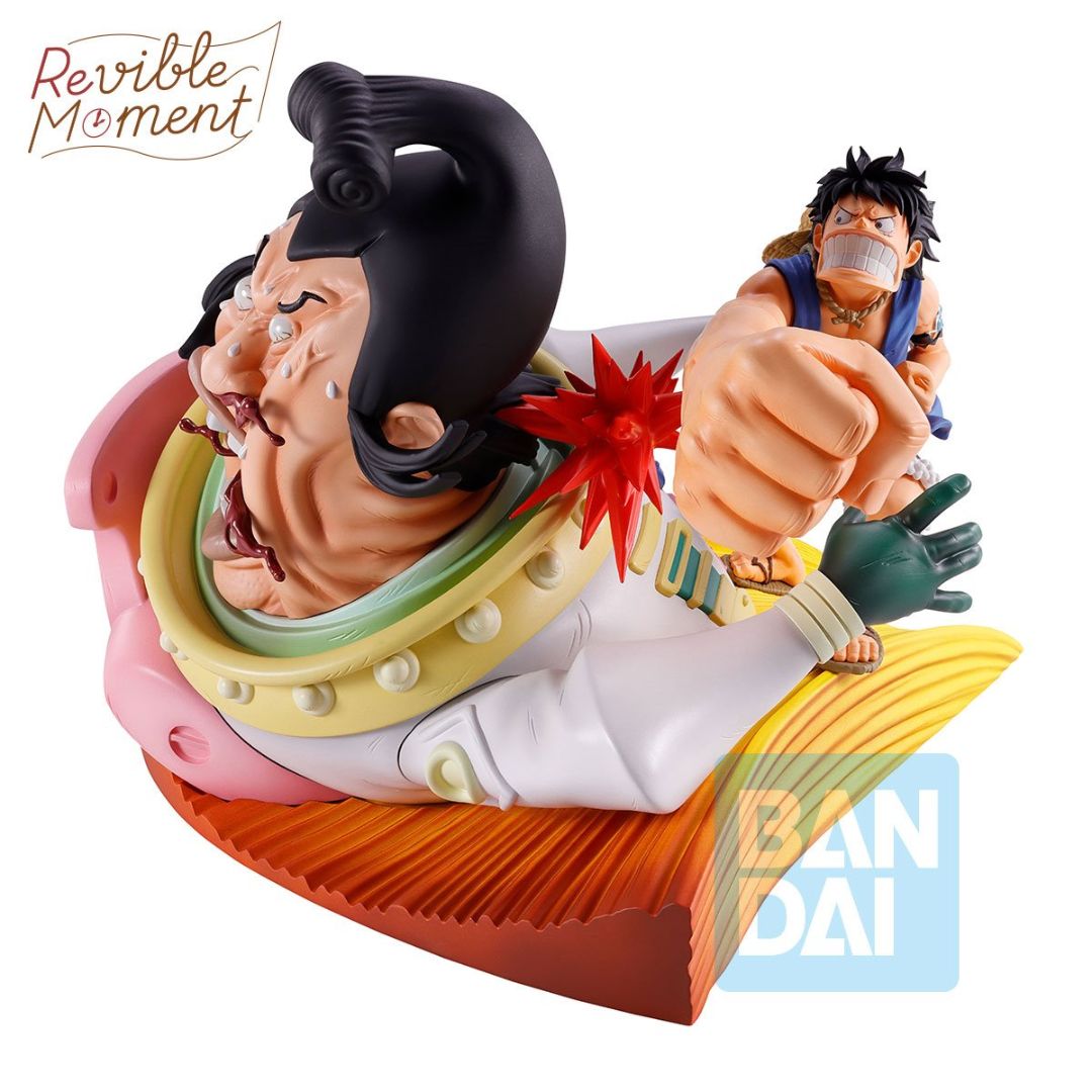 One Piece Monkey D. Luffy Vs. St. Charlos Impact Log Ichibansho Revible Moment Statue By Bandai