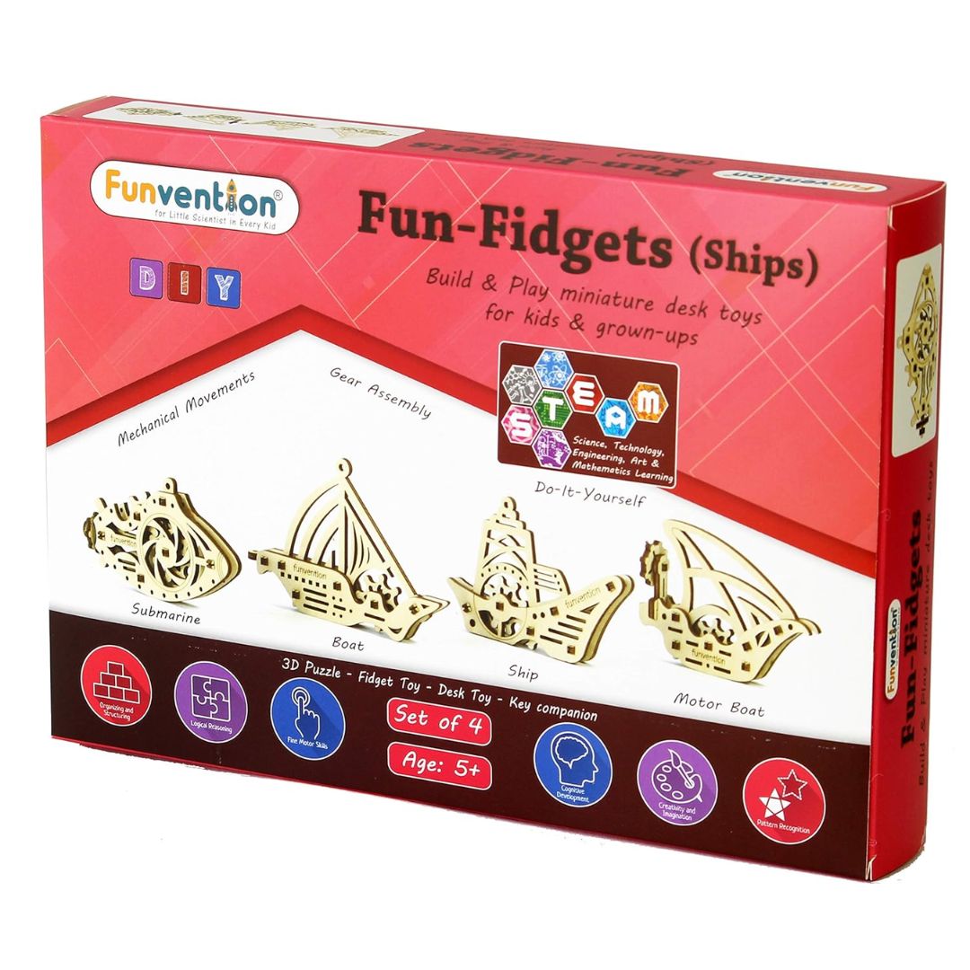 Ships and Boats DIY Fidgets Kits set of 4 -Funvention - India - www.superherotoystore.com