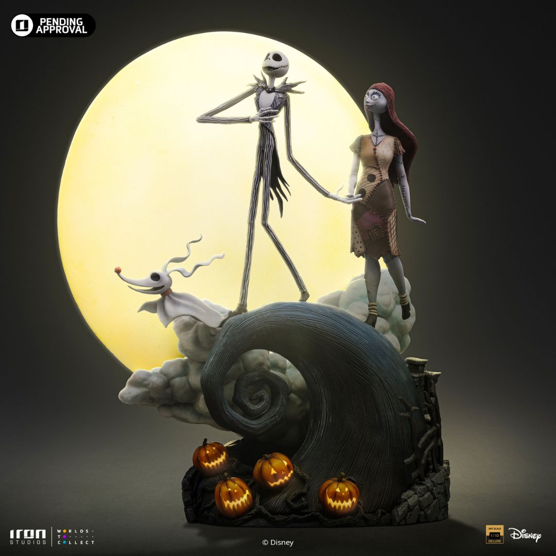 Jack And Sally Nightmare Before Christmas Deluxe Statue By Iron Studios -Iron Studios - India - www.superherotoystore.com