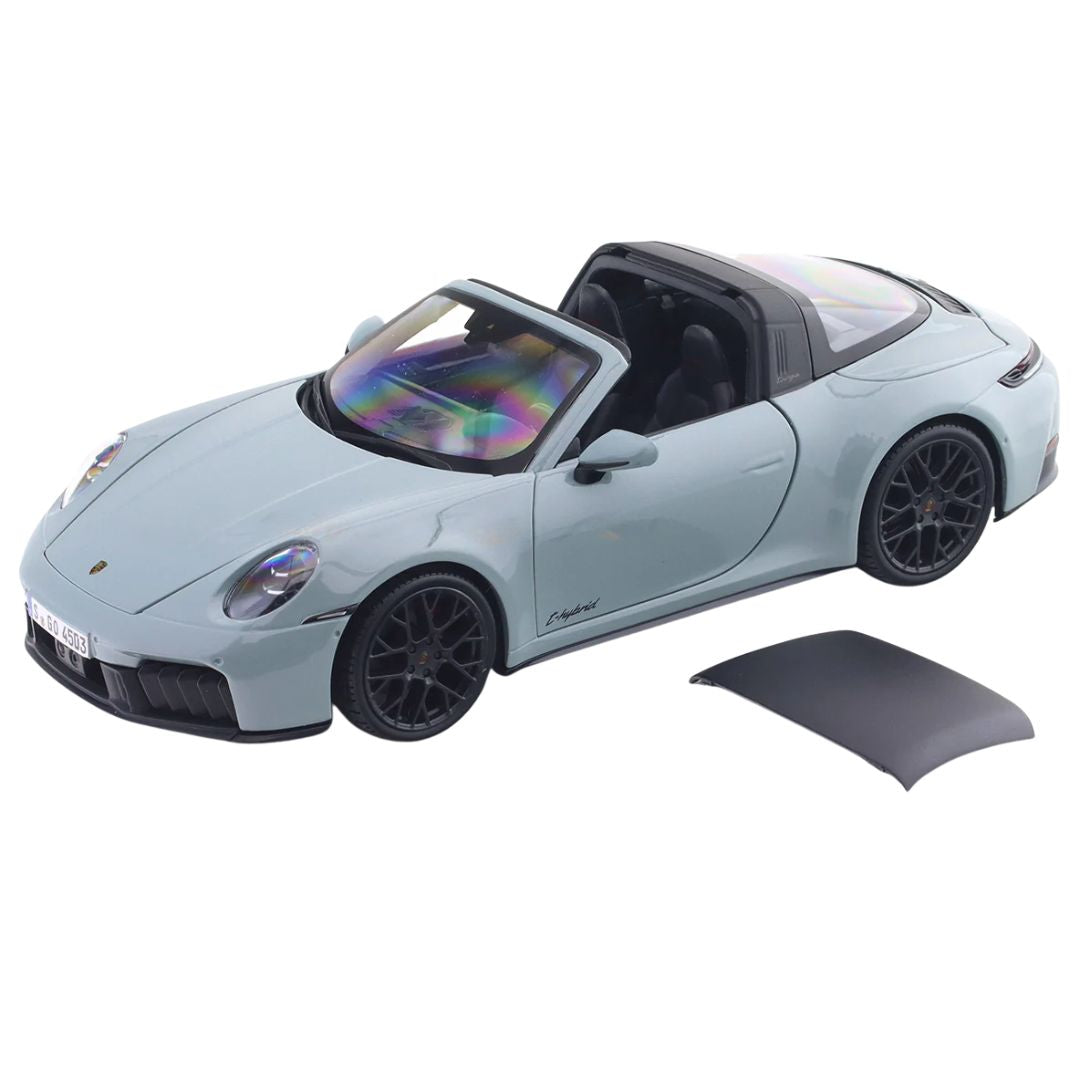 Greenish Blue 2025 Porsche 911 (992.2) Targa 4 GTS Hybrid 1:18 Scale Die-Cast car by Maisto