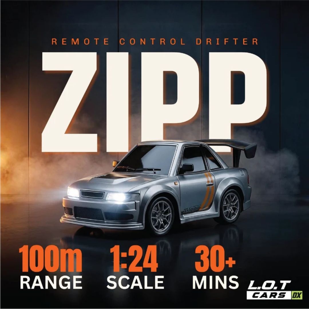 Zipp – Remote Control Drifter 1:24 Scale Ecomm Packaging Only Grey Car By Legend Of Toys