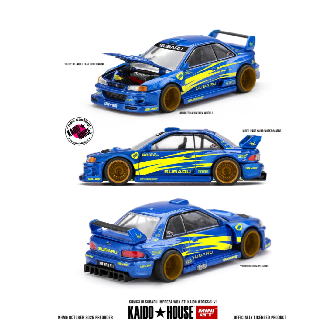 Subaru Impreza Wrx Sti Kaido Works V1 1:64 Scale Die-Cast Car By Mini Gt