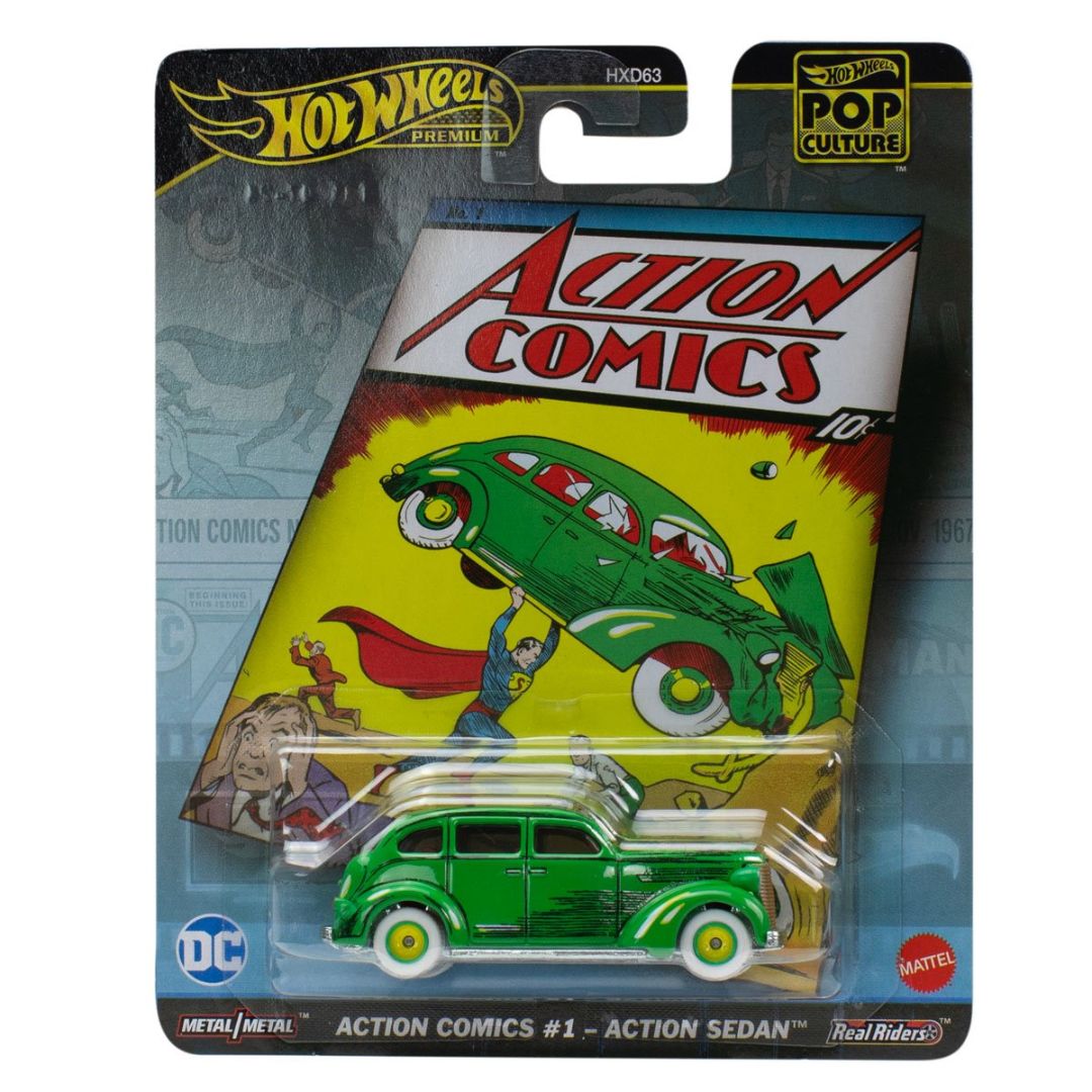 Pop Culture Assortmet Superman Action Comics #1 Sedan (Graphics) 1:64 Scale Die-Cast Car by Hot Wheels -Hot Wheels - India - www.superherotoystore.com
