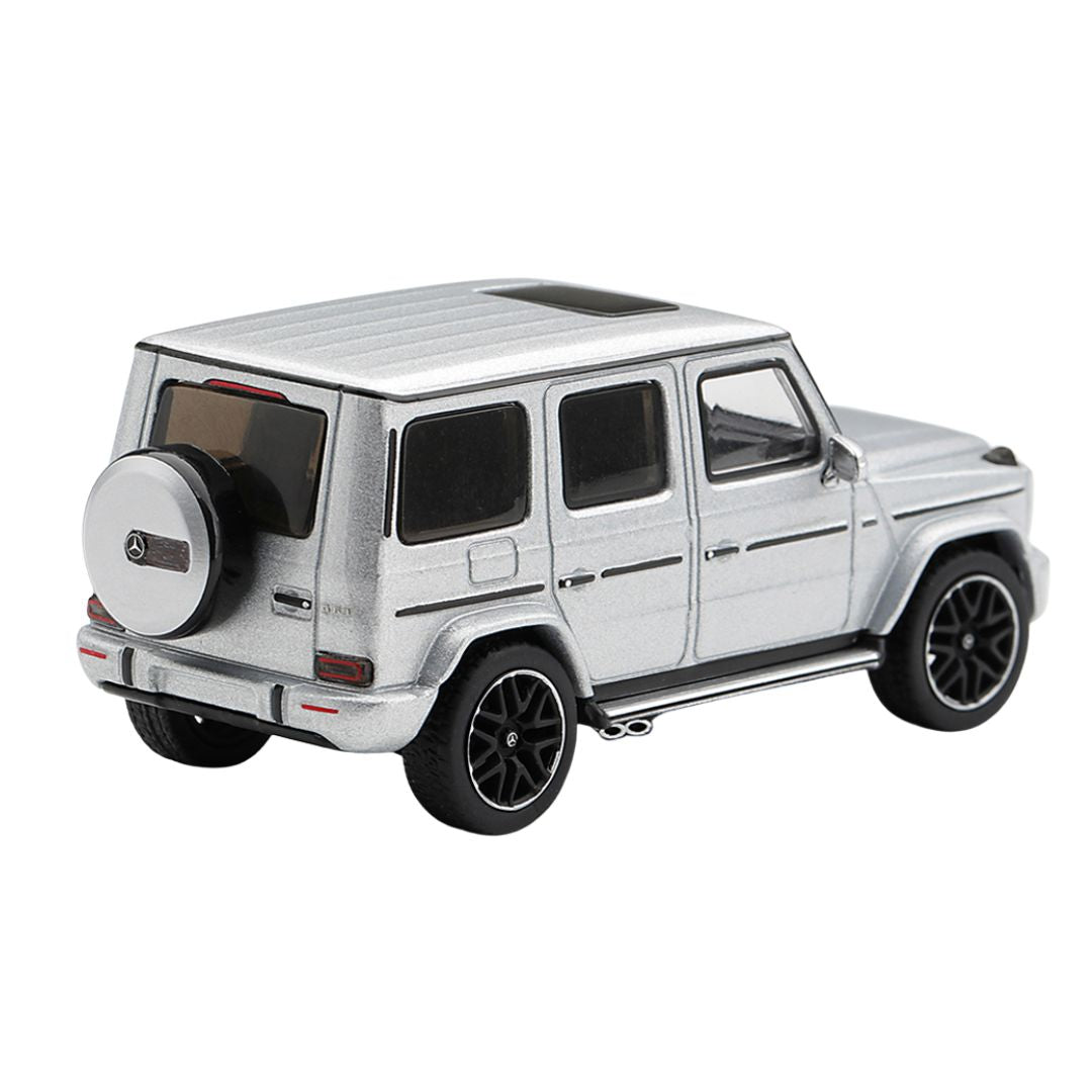 Mercedes-Amg G 63 Silver Metallic / Blister Packaging 1:64 Scale Die-Cast Car By Mini Gt