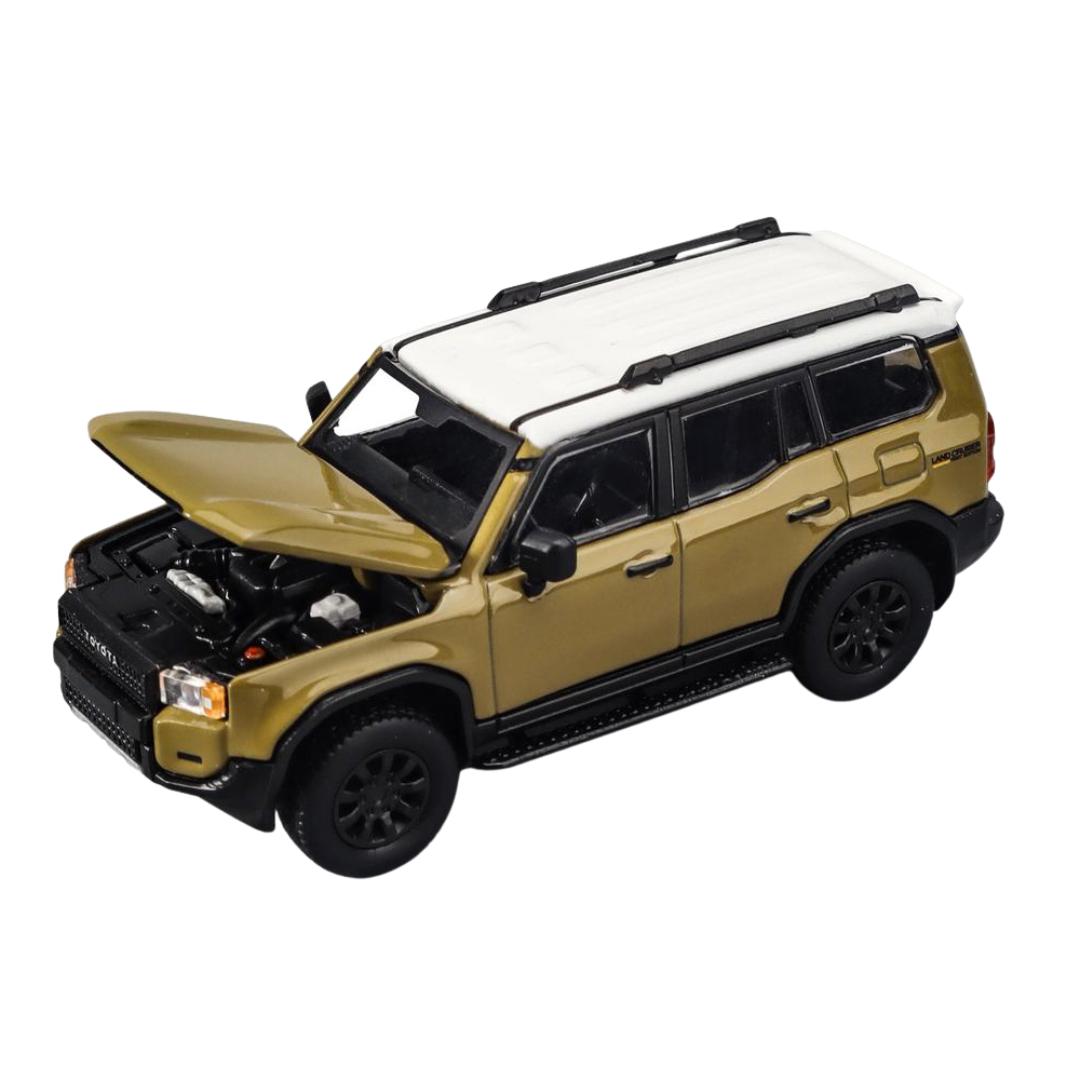 Toyota Land Cruiser 250 Brown with White Top 1:64 Diecast Model Car by Trends Hobby -Trends Hobby - India - www.superherotoystore.com