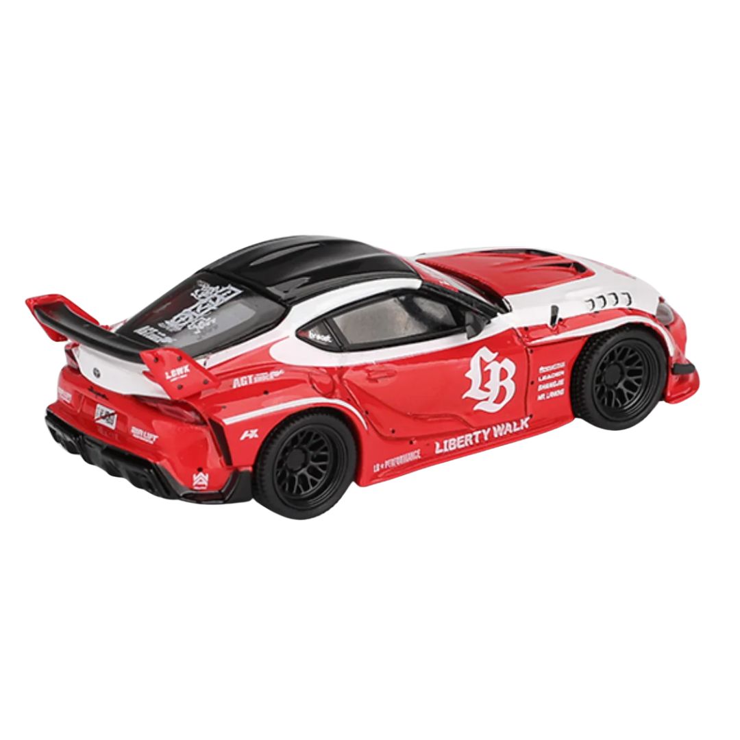 LB WORKS Toyota GR Supra Red 1:64 Scale Die-Cast Car by Mini GT