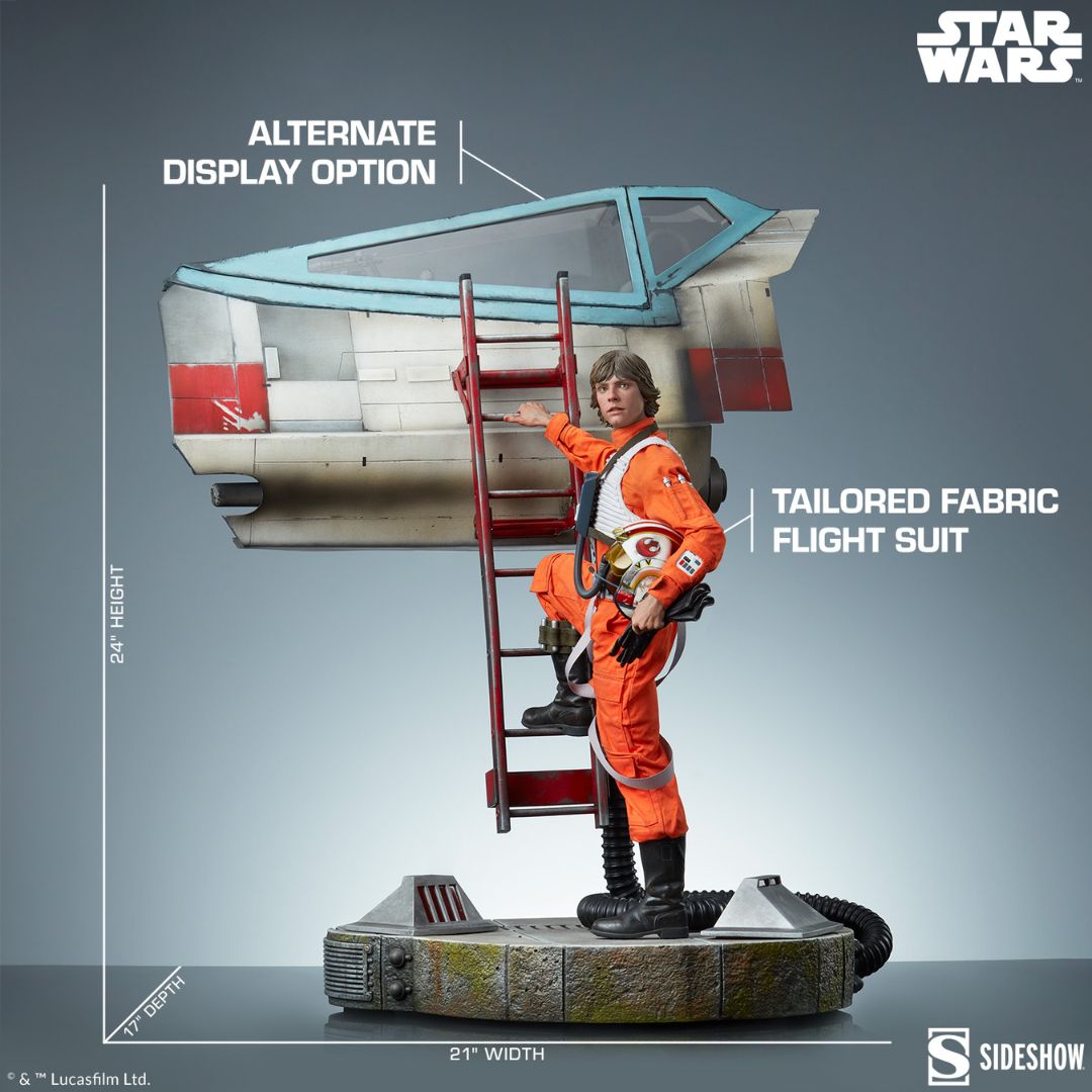 Luke Skywalker & X-Wing: Red Five, Standing By Premium Format Statue By Sideshow Collectibles -Sideshow Collectibles - India - www.superherotoystore.com