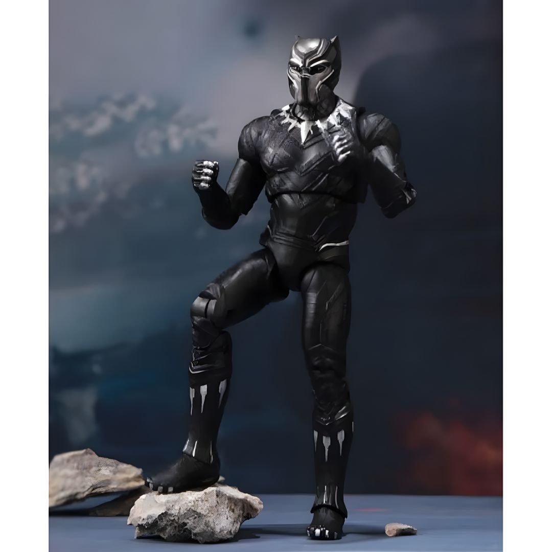 Marvel Series Black Panther with Plastic Holder Action Figure By Zd Toys