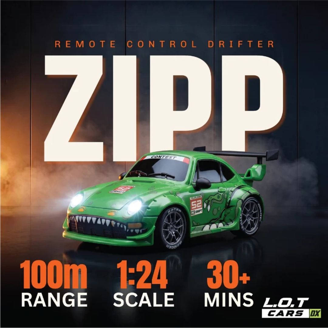 Zipp – Remote Control Drifter 1:24 Scale Ecomm Packaging Only Green Car By Legend Of Toys
