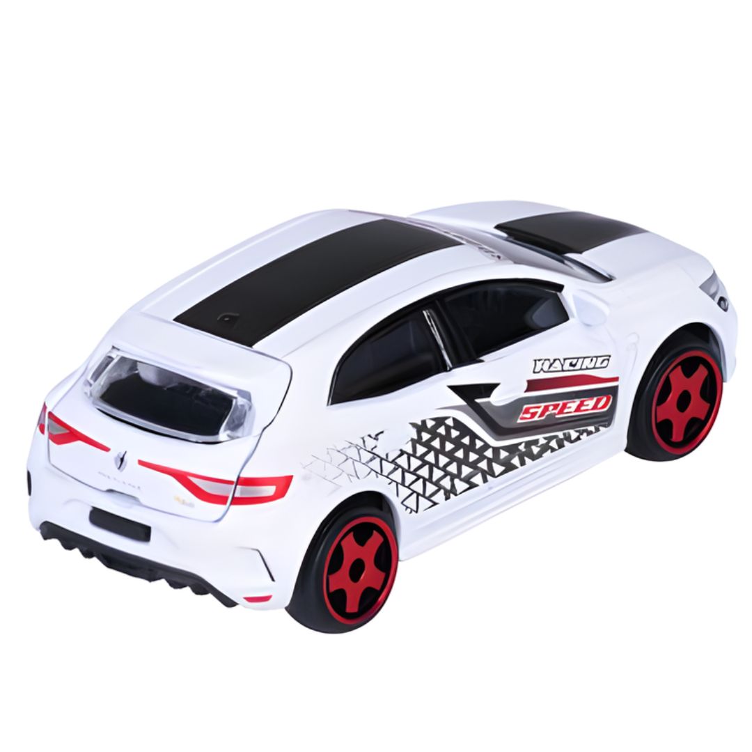 Racing Premium White Renault Megane R. S. Die-Cast Car By Majorette -Majorette - India - www.superherotoystore.com