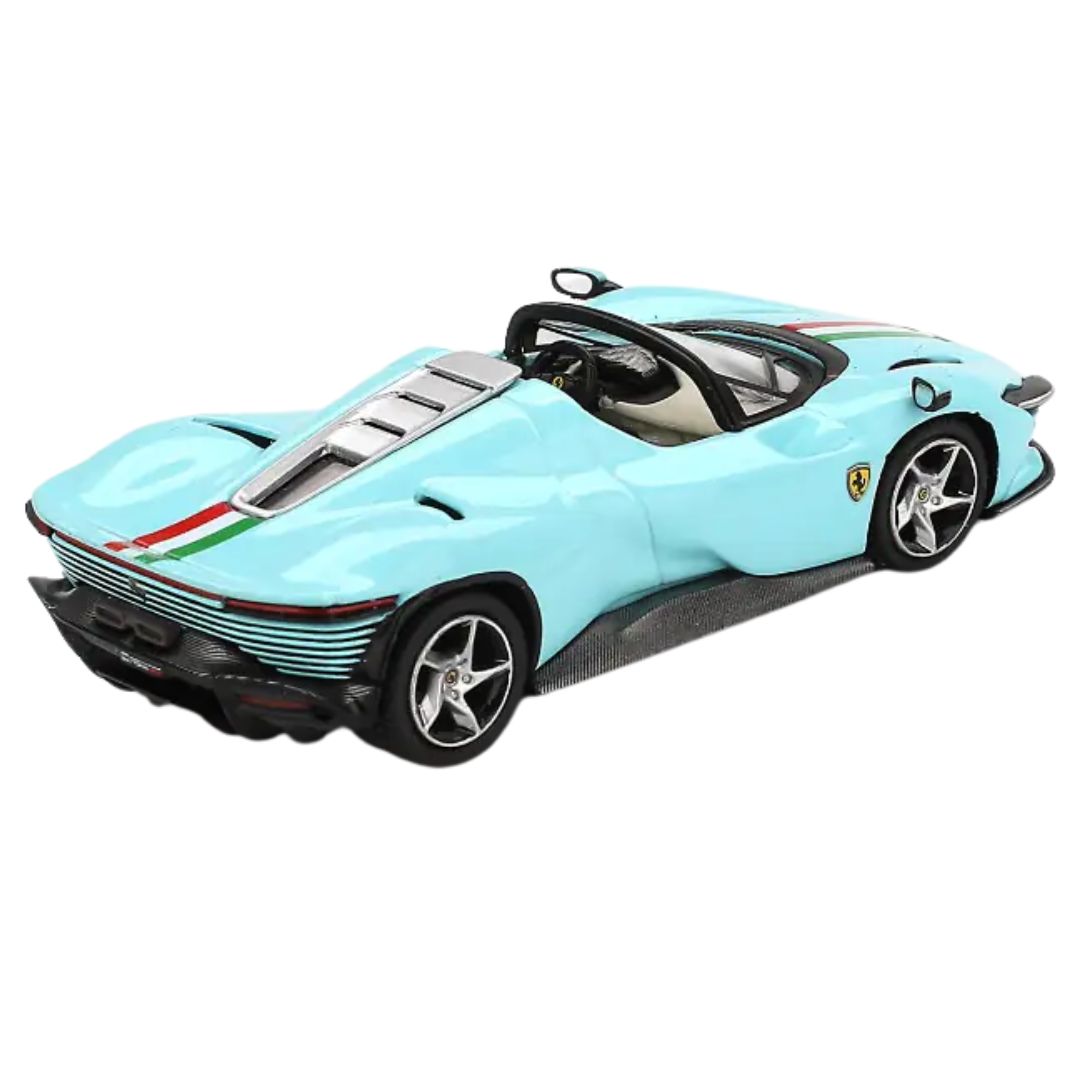 Light Blue Ferrari Daytona SP3 1:64 Scale Die-Cast car By BBR Models