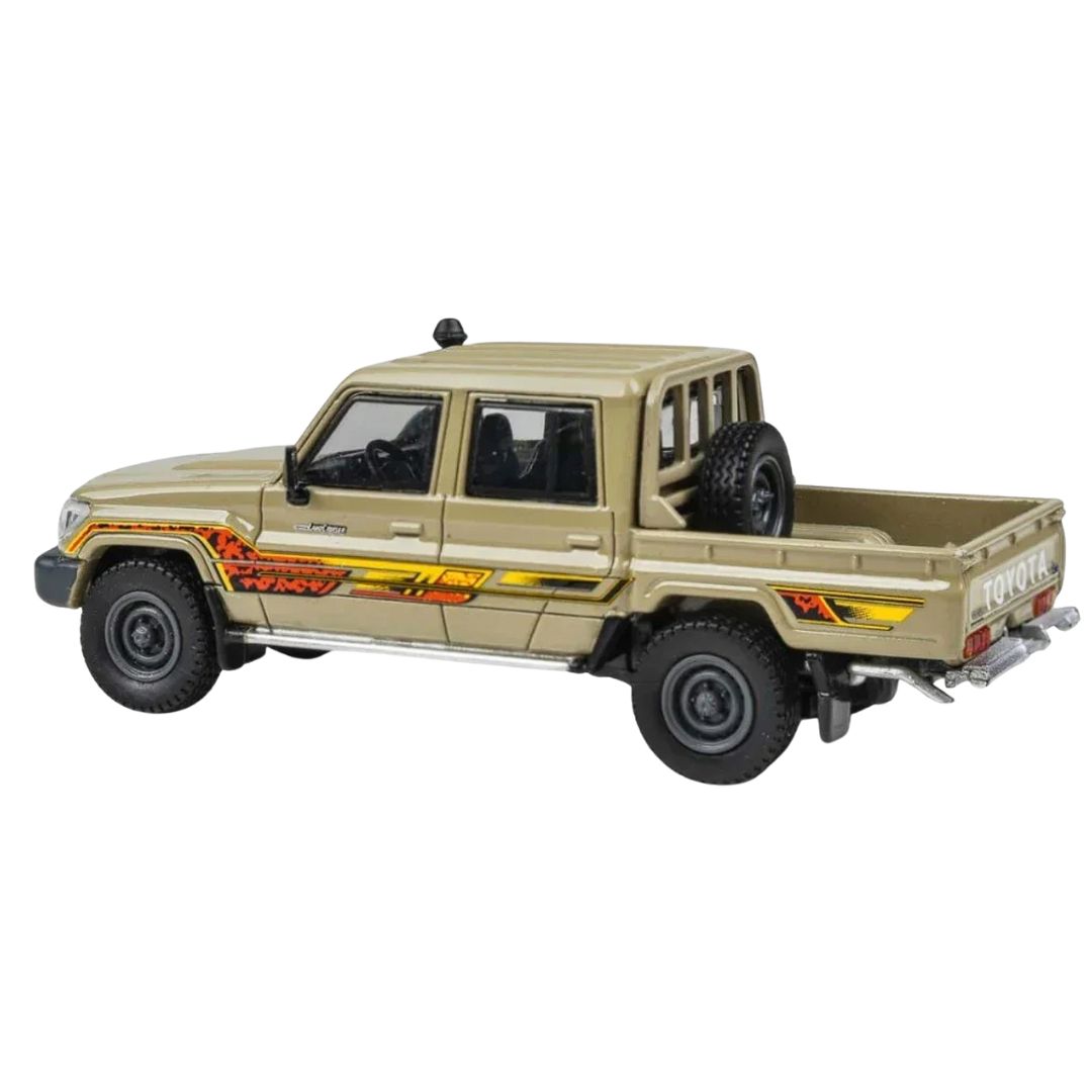 LC79 Sandy Taupe 2014 Toyota Land Cruiser 76 1:64 Scale Die-Cast Car by Para64
