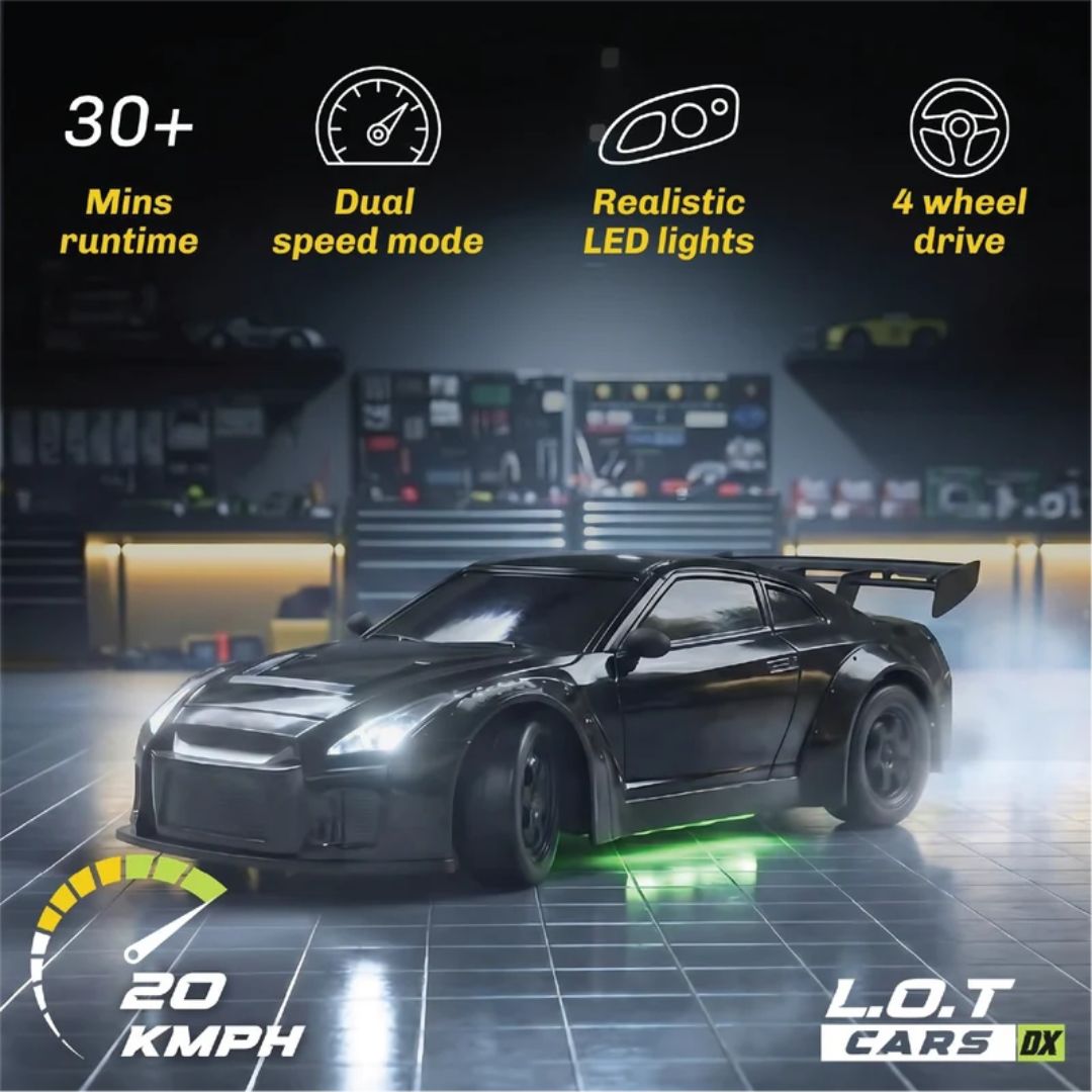 Flare – Remote Control Drifter 1:24 Scale Black   Car By Legend Of Toys